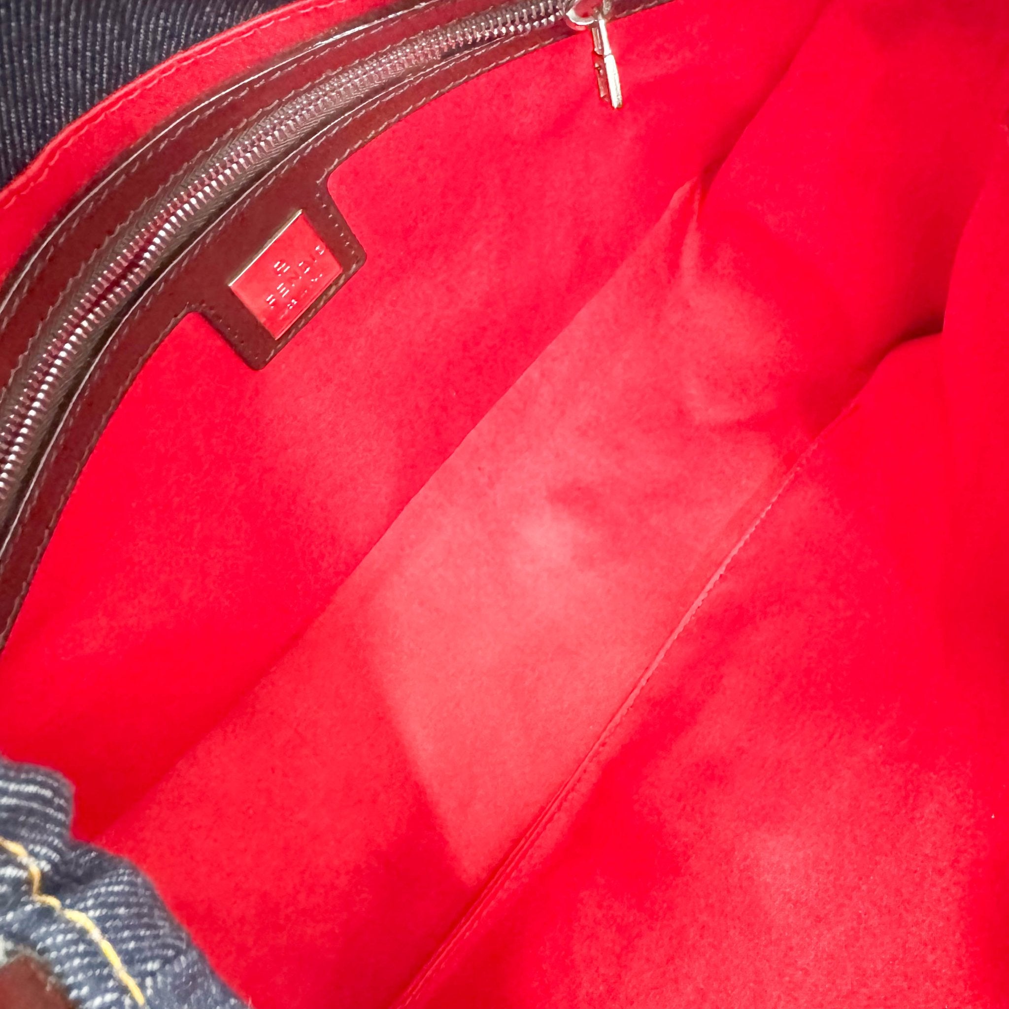 FENDI Mamma Baguette Denim Floral, in , Sold by HIVE PRELOVED - Shoulder Bags, ,