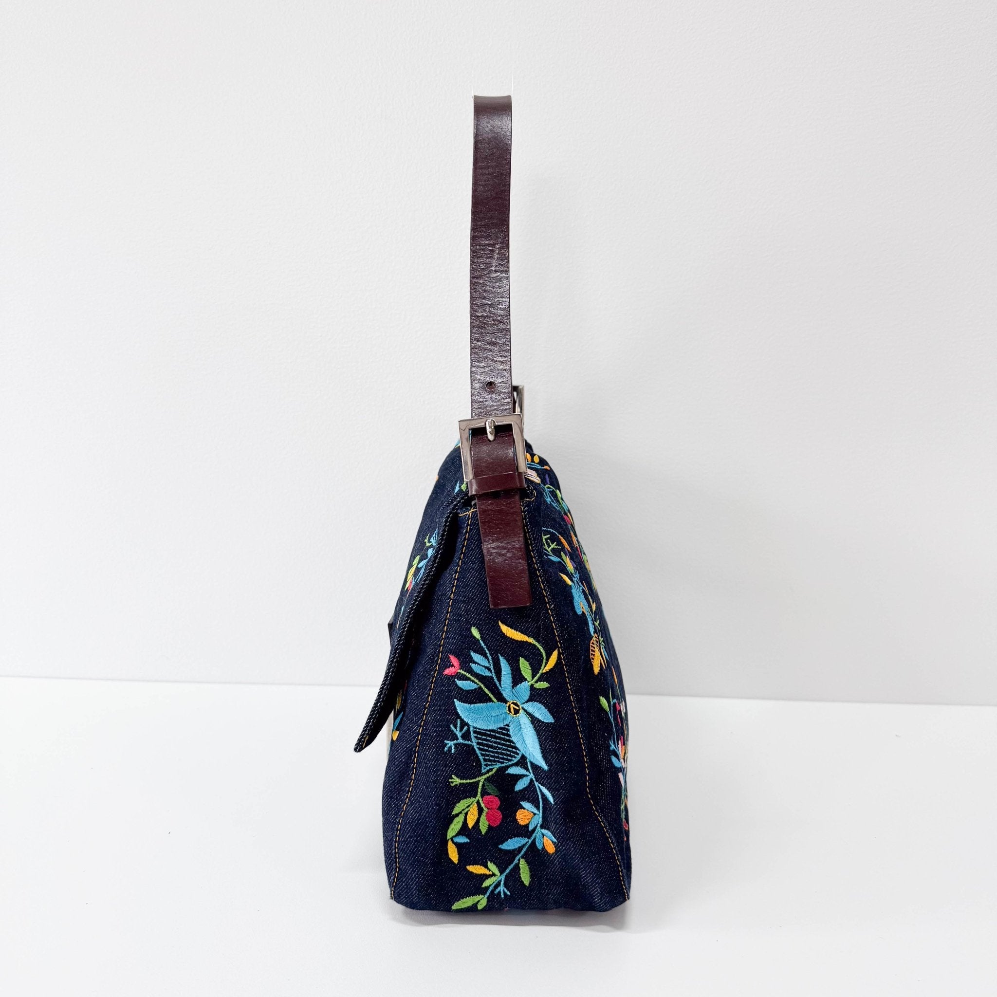 FENDI Mamma Baguette Denim Floral, in , Sold by HIVE PRELOVED - Shoulder Bags, ,