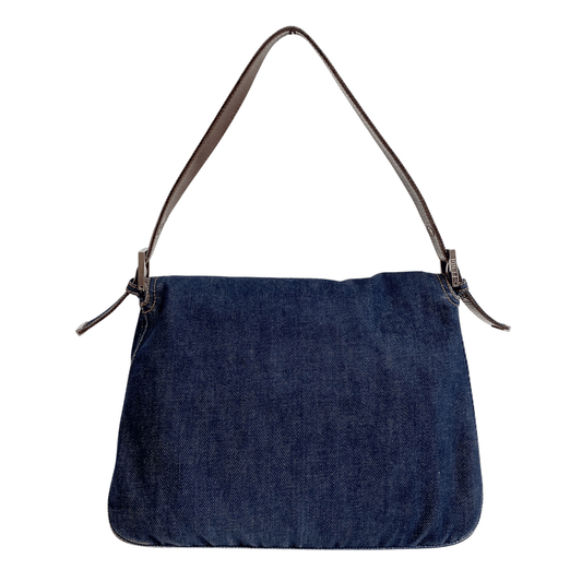 FENDI Mamma Baguette Denim Shoulder Bag, in , Sold by HIVE PRELOVED - Shoulder Bags, ,