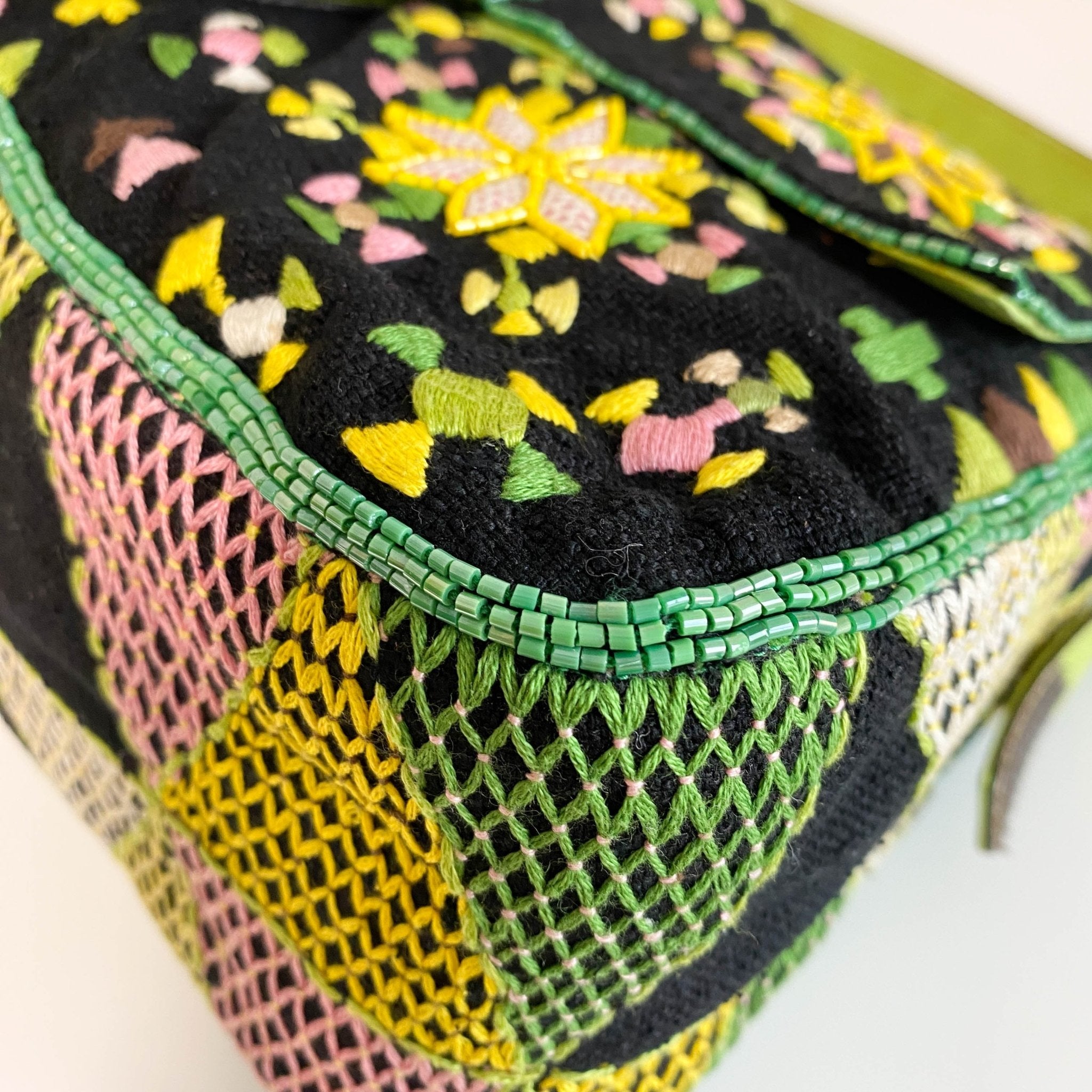 FENDI Mamma Baguette Floral Beaded and Embroidered Shoulder Bag, in , Sold by HIVE PRELOVED - Shoulder Bags, ,