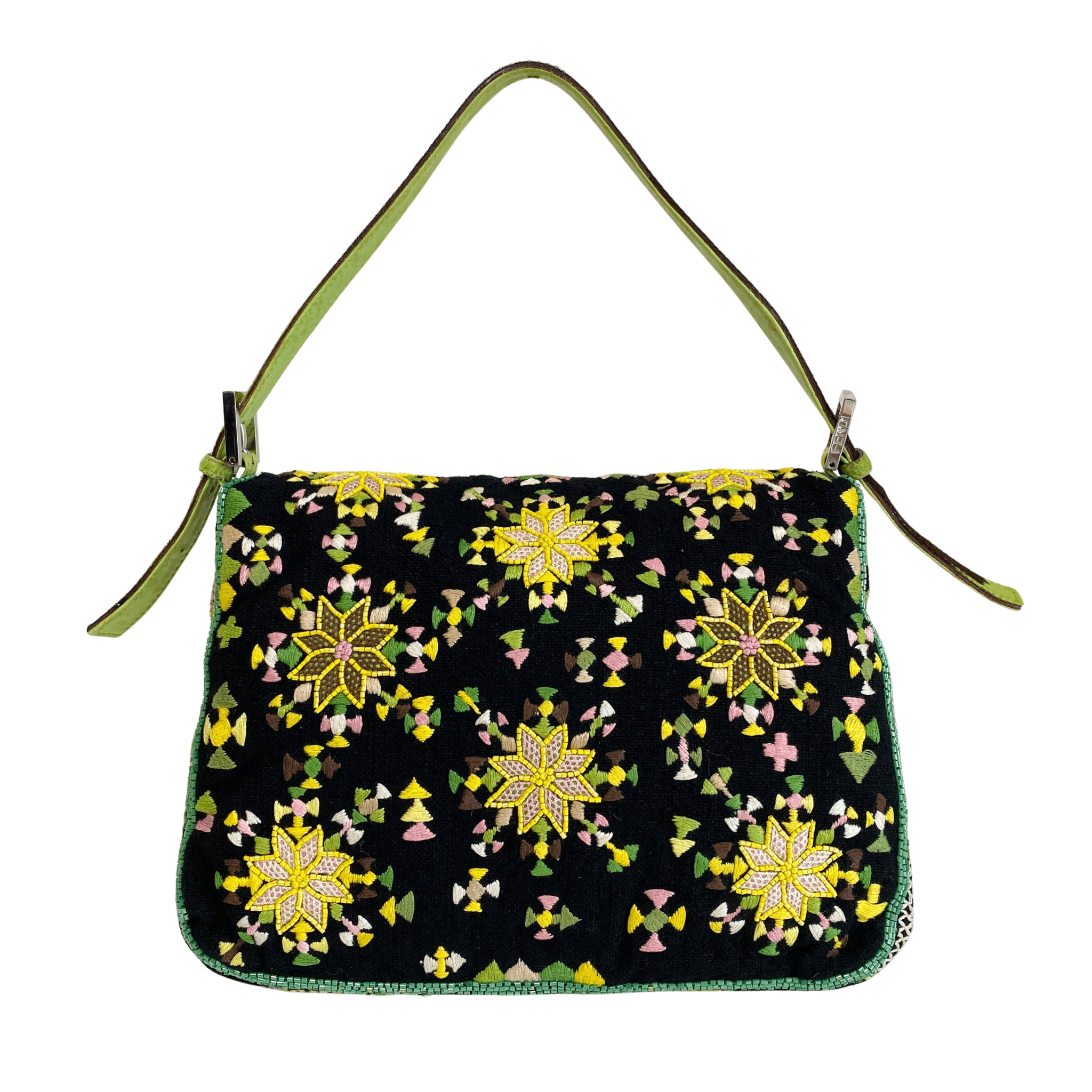 FENDI Mamma Baguette Floral Beaded and Embroidered Shoulder Bag, in , Sold by HIVE PRELOVED - Shoulder Bags, ,