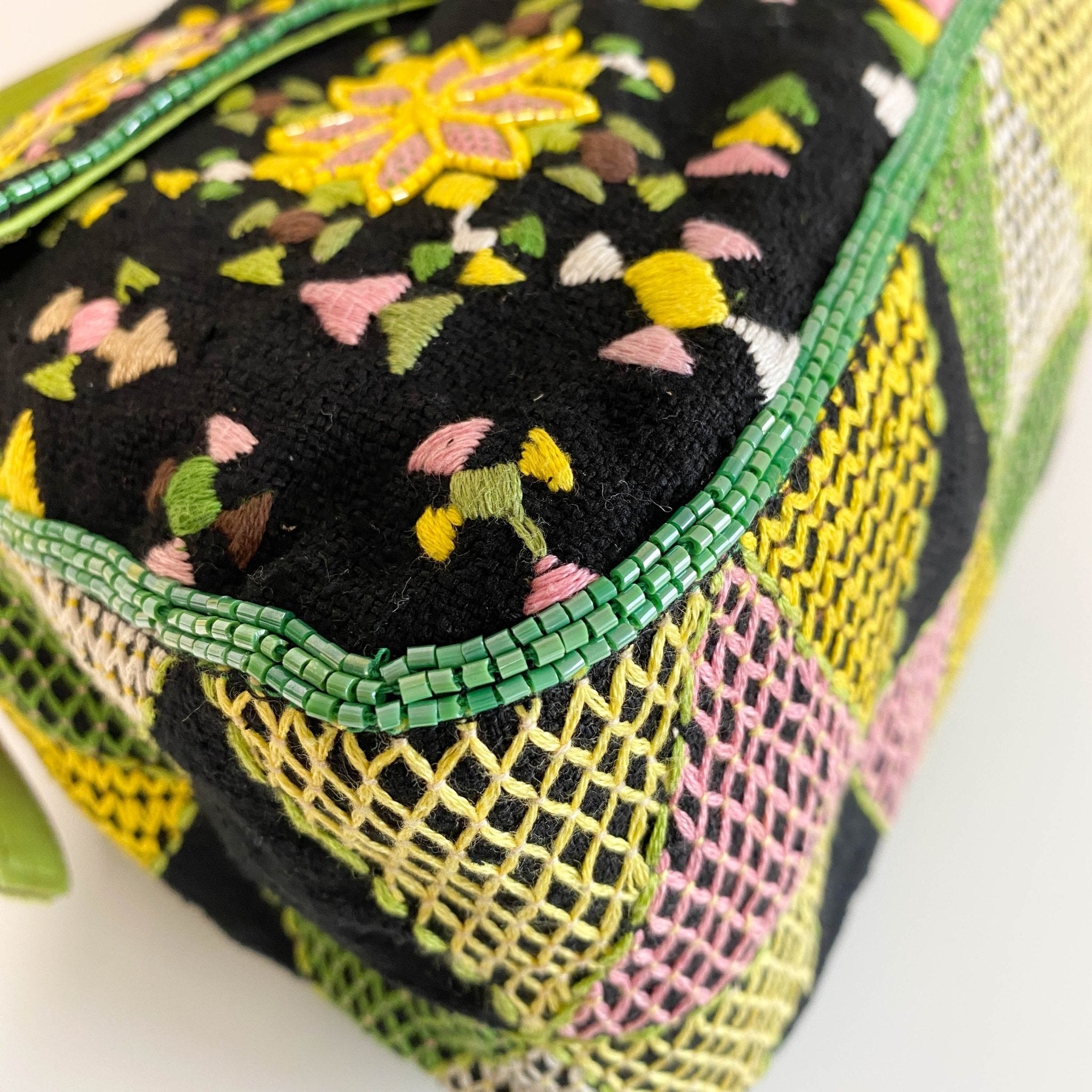 FENDI Mamma Baguette Floral Beaded and Embroidered Shoulder Bag, in , Sold by HIVE PRELOVED - Shoulder Bags, ,