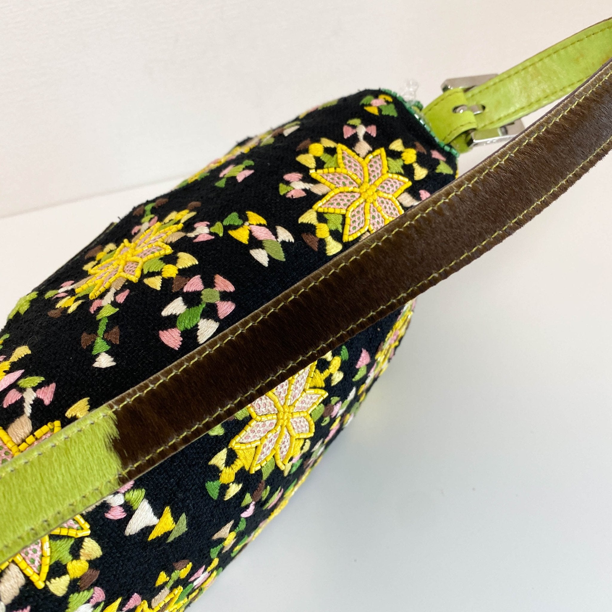 FENDI Mamma Baguette Floral Beaded and Embroidered Shoulder Bag, in , Sold by HIVE PRELOVED - Shoulder Bags, ,