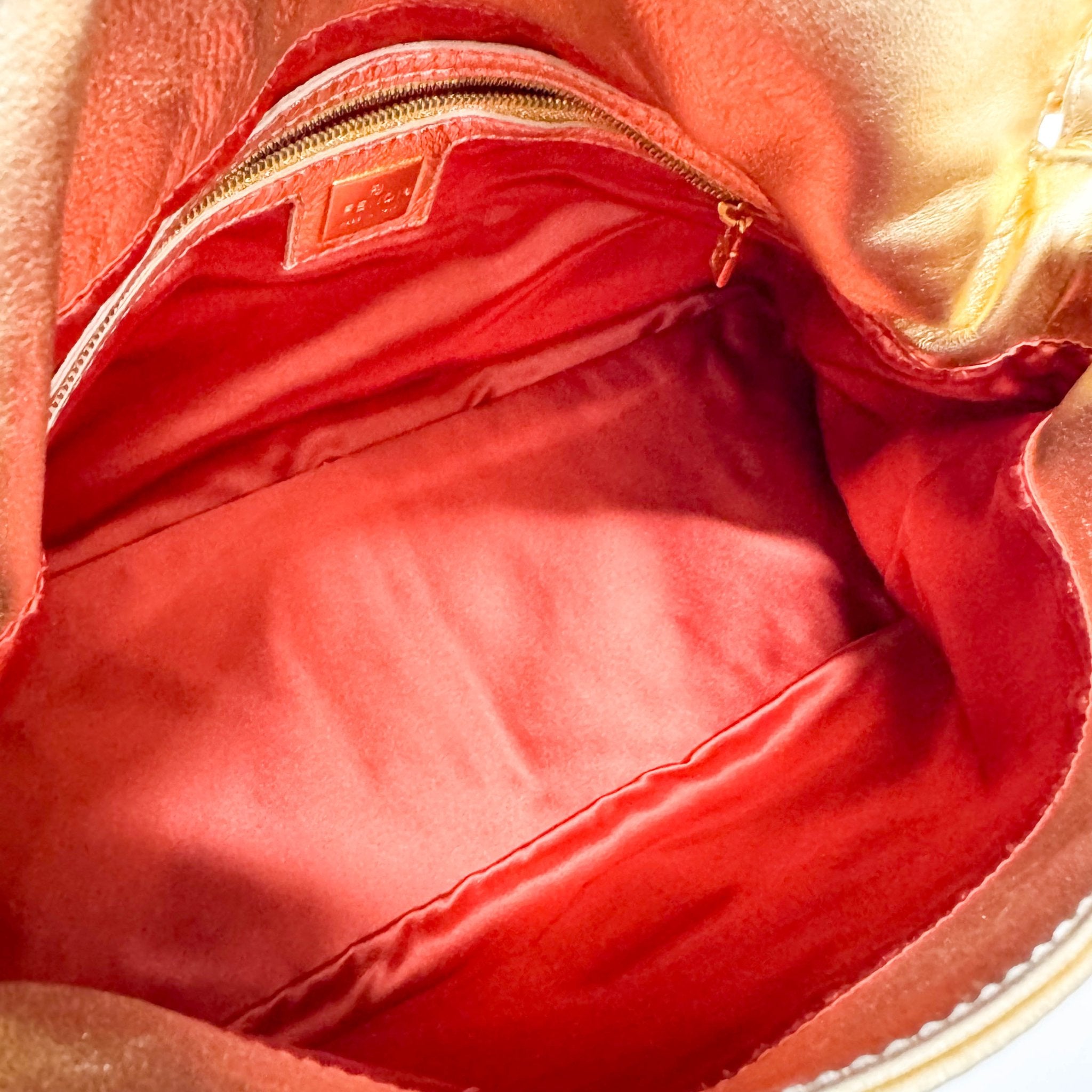 FENDI Mamma Baguette Gold Leather with Rhinestone Buckle Shoulder Bag, in , Sold by HIVE PRELOVED - Shoulder Bags, ,