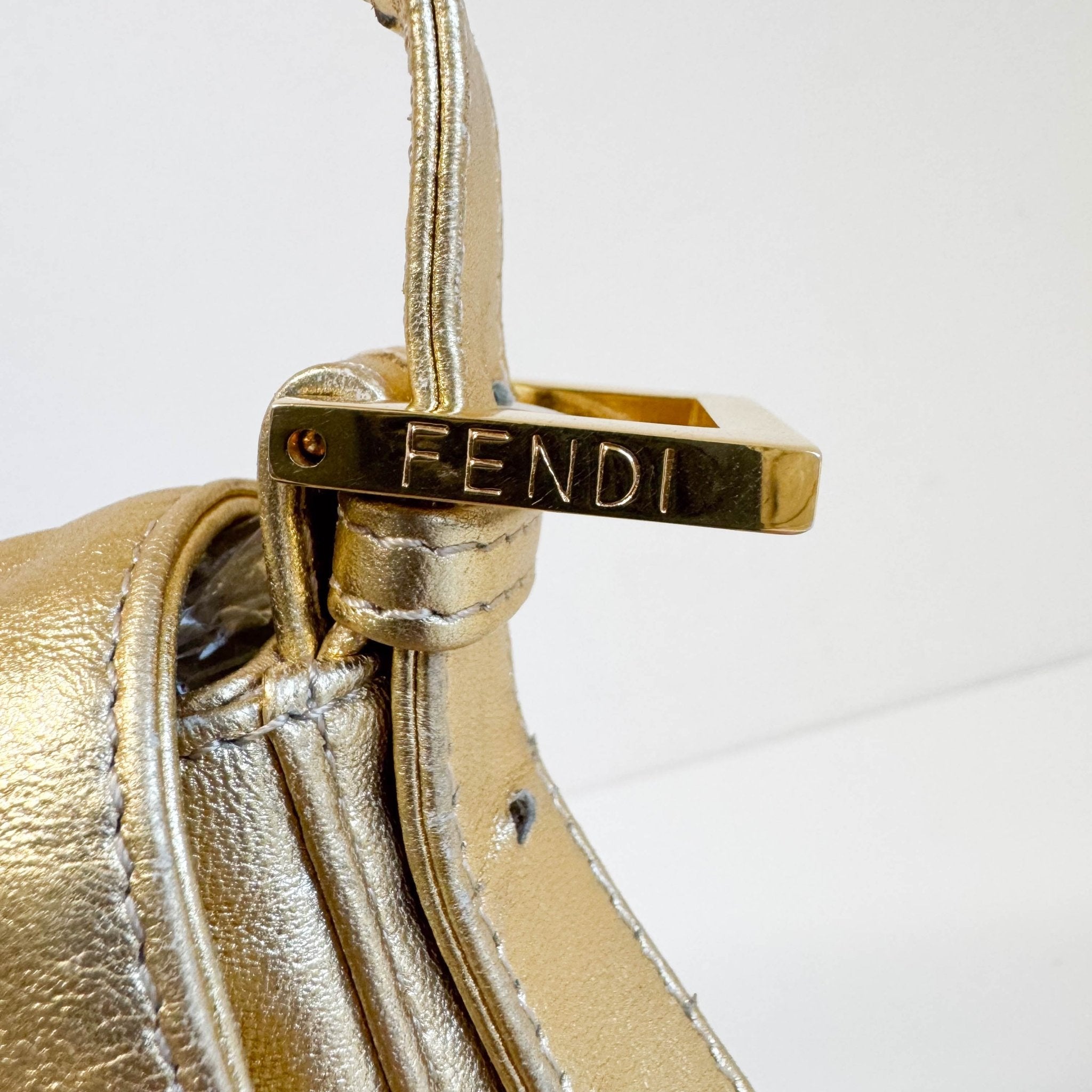 FENDI Mamma Baguette Gold Shoulder Bag, in , Sold by HIVE PRELOVED - Shoulder Bags, ,