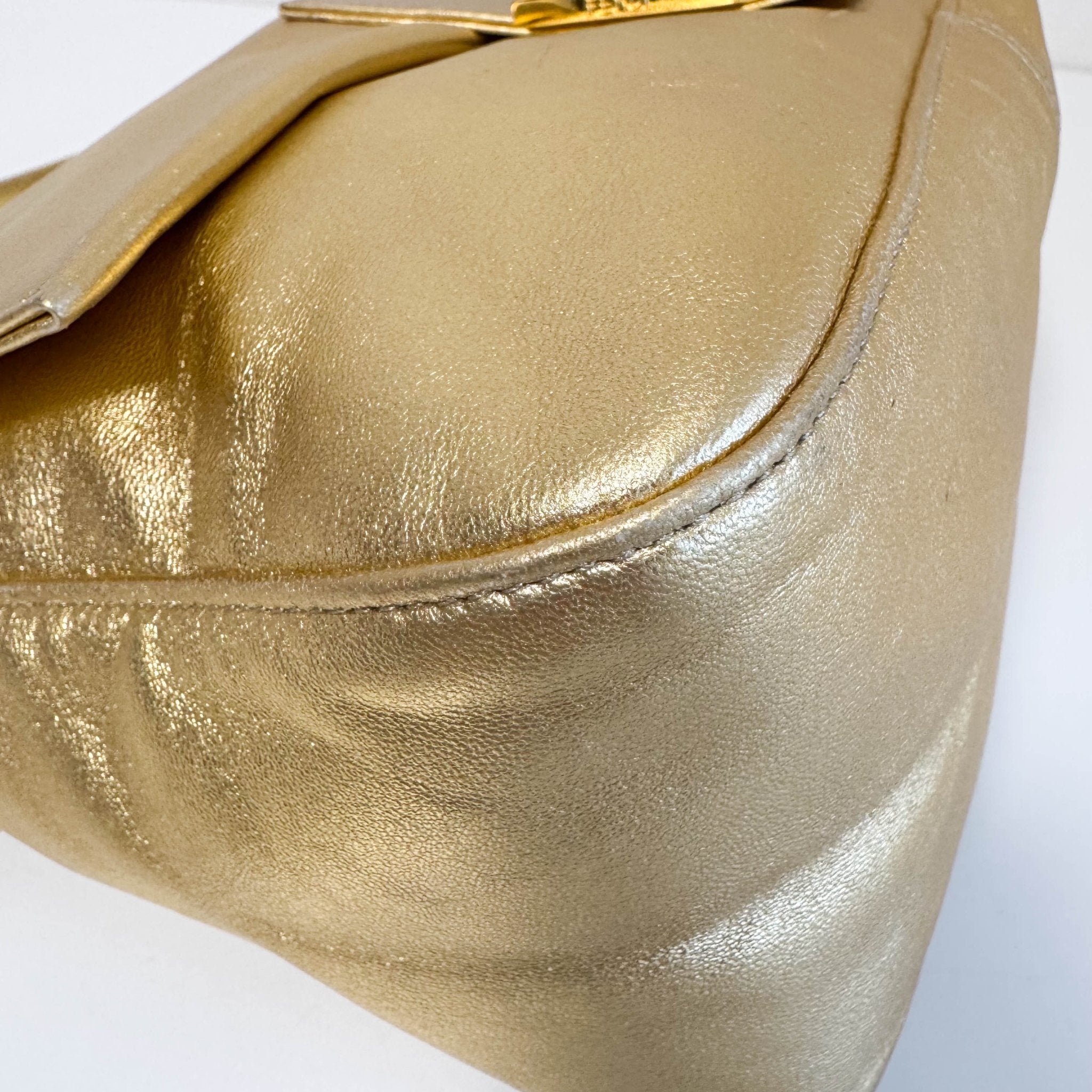 FENDI Mamma Baguette Gold Shoulder Bag, in , Sold by HIVE PRELOVED - Shoulder Bags, ,