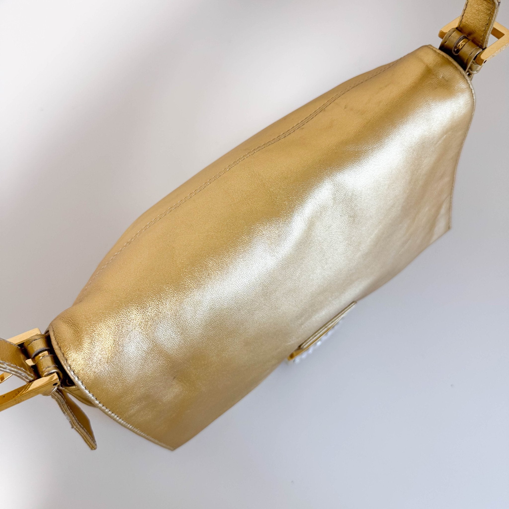 FENDI Mamma Baguette Gold Shoulder Bag, in , Sold by HIVE PRELOVED - Shoulder Bags, ,