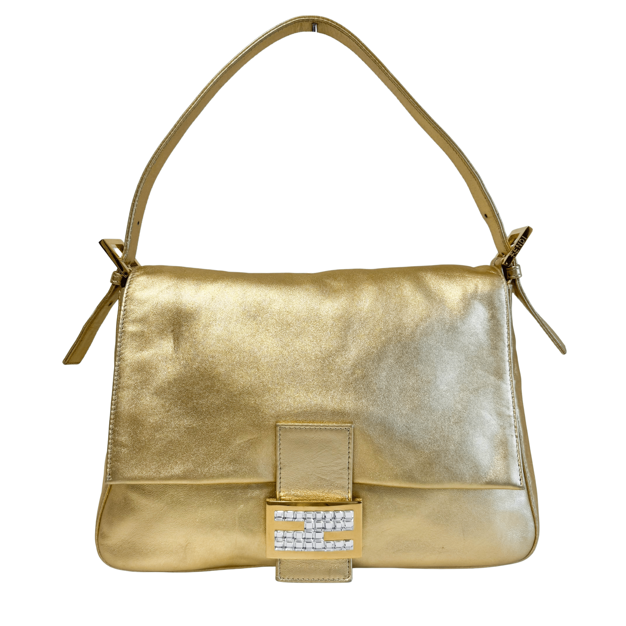 FENDI Mamma Baguette Gold Shoulder Bag, in , Sold by HIVE PRELOVED - Shoulder Bags, ,