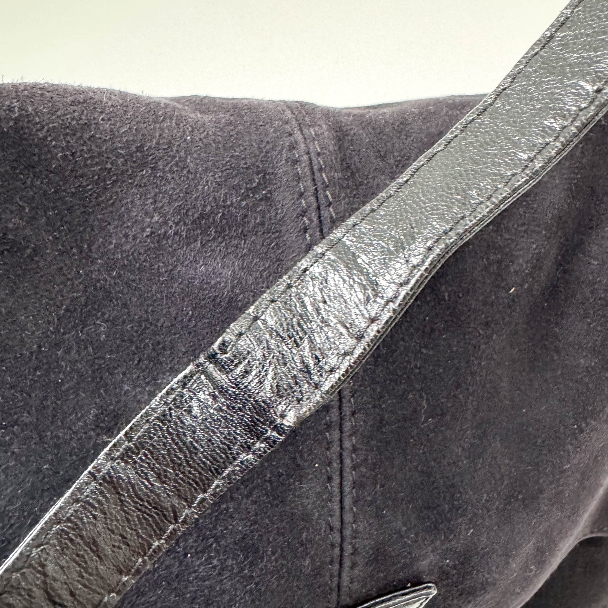 FENDI Mamma Baguette in Black Suede with Rhinestone Crystals Buckle Detail, in , Sold by HIVE PRELOVED - Shoulder Bags, ,