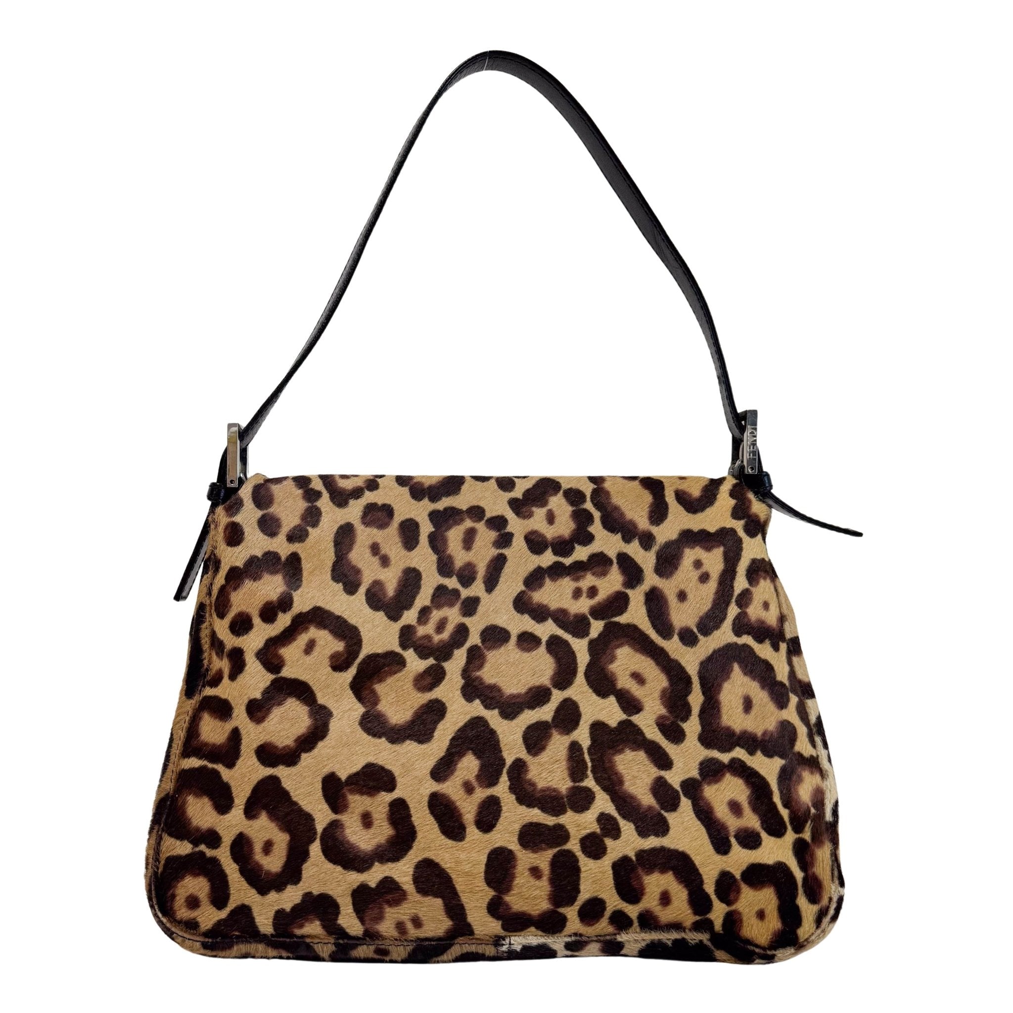 FENDI Mamma Baguette Leopard Pony Hair Shoulder Bag, in , Sold by HIVE PRELOVED - Shoulder Bags, ,