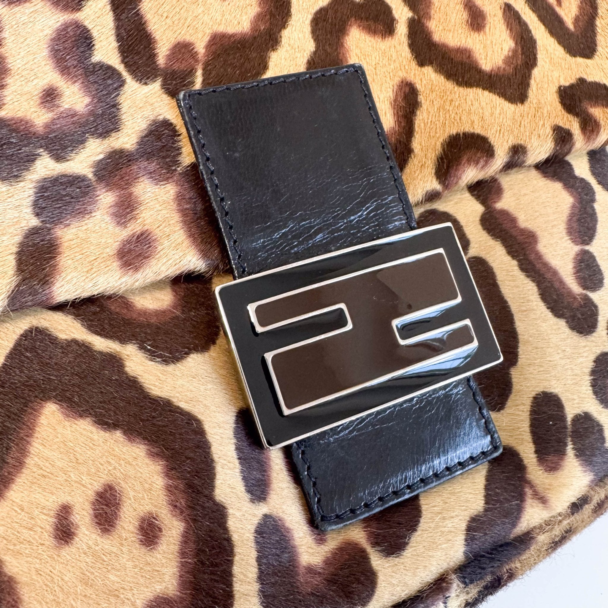 FENDI Mamma Baguette Leopard Pony Hair Shoulder Bag, in , Sold by HIVE PRELOVED - Shoulder Bags, ,