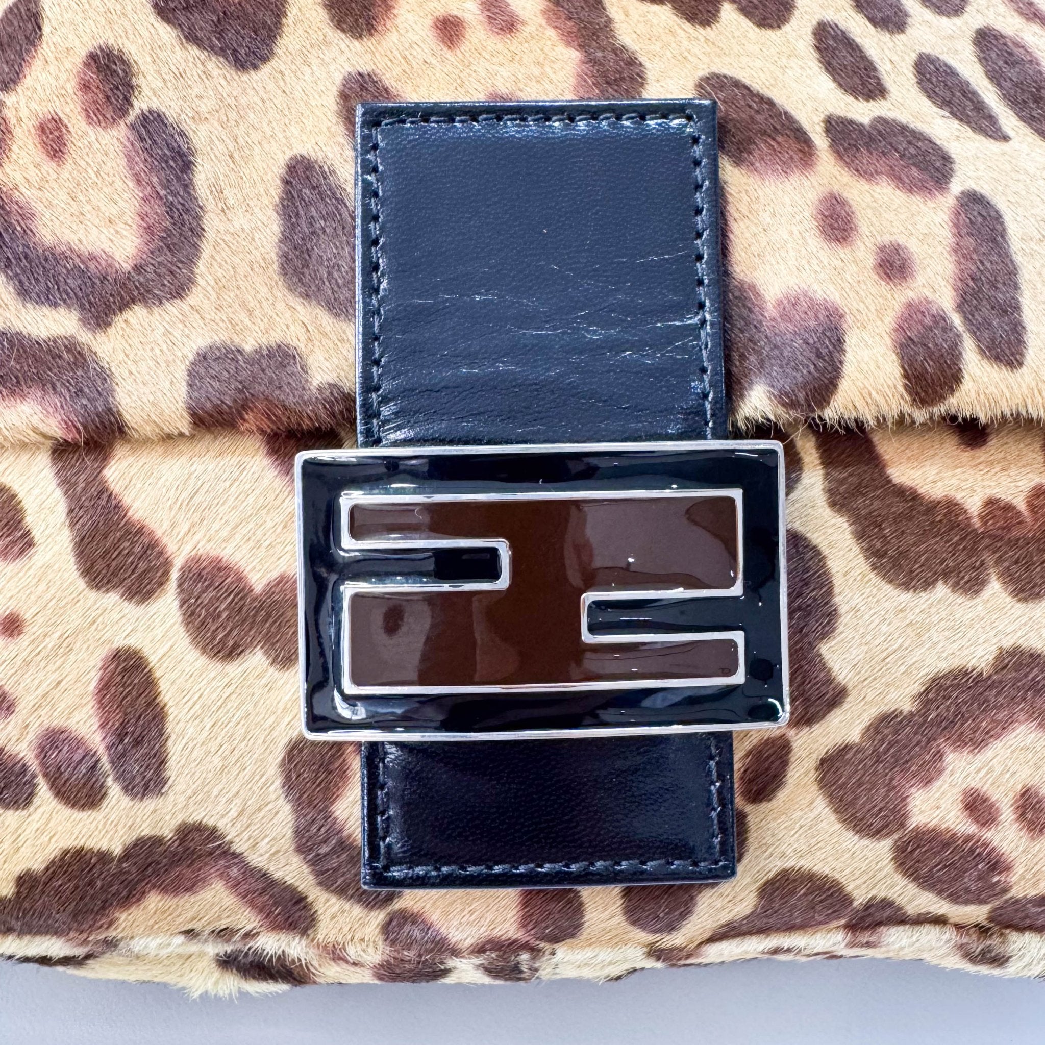 FENDI Mamma Baguette Leopard Print Pony Hair Shoulder Bag, in , Sold by HIVE PRELOVED - Shoulder Bags, ,
