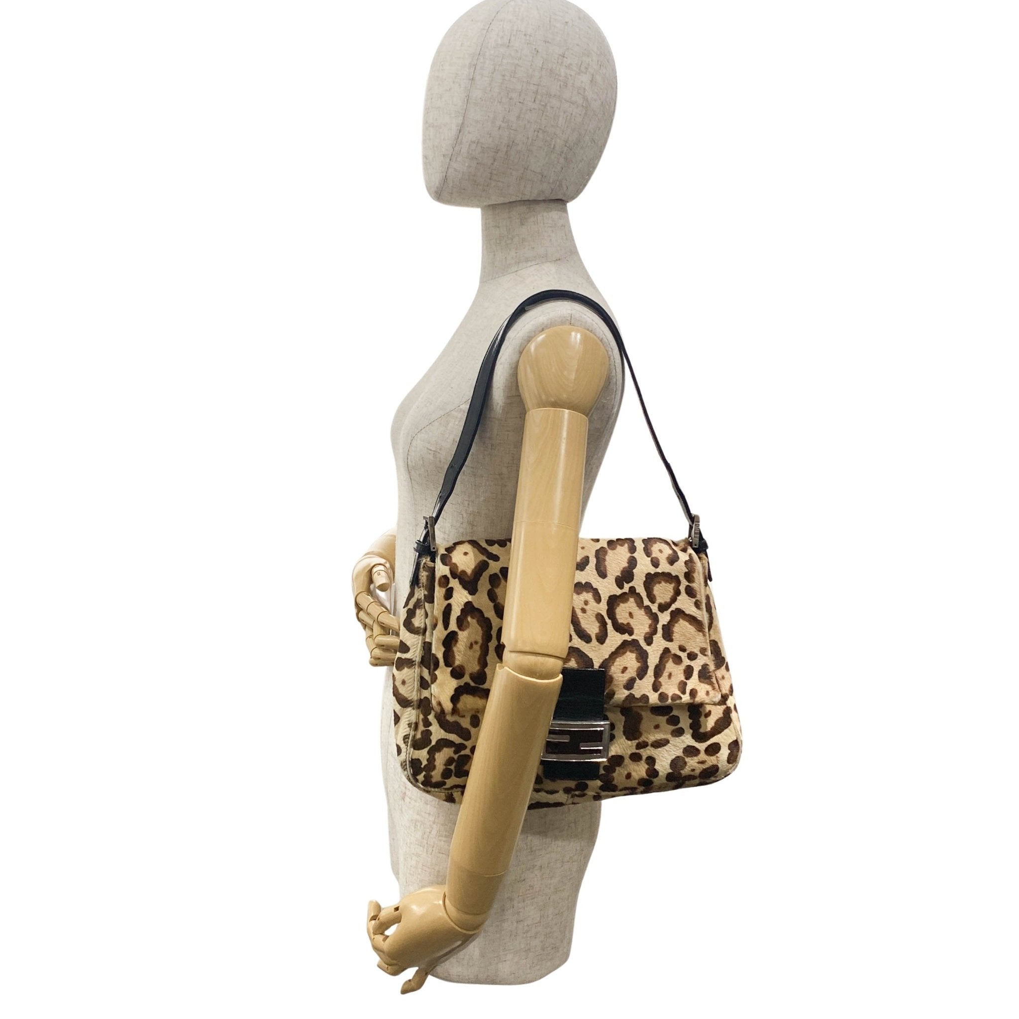 FENDI Mamma Baguette Leopard Print Pony Hair Shoulder Bag, in , Sold by HIVE PRELOVED - Shoulder Bags, ,
