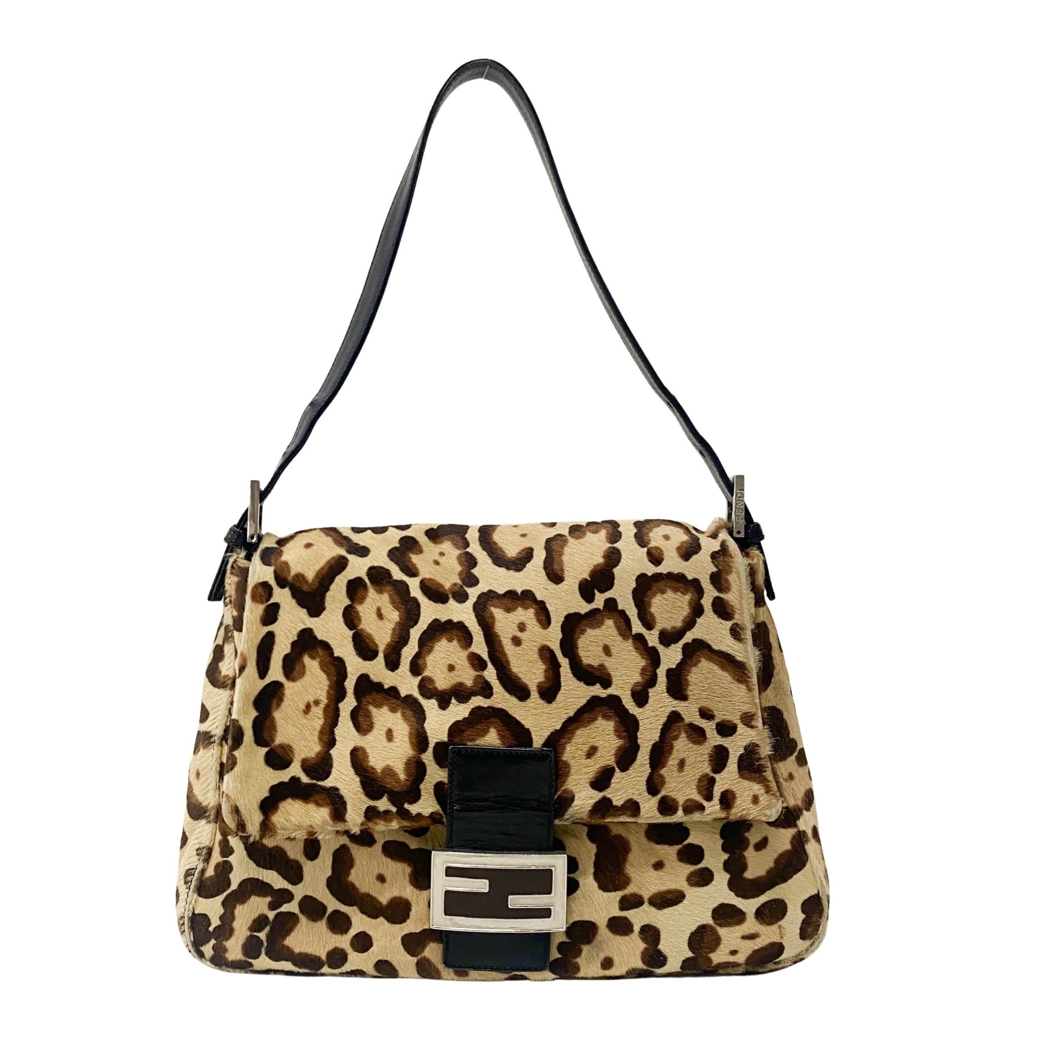 FENDI Mamma Baguette Leopard Print Pony Hair Shoulder Bag, in , Sold by HIVE PRELOVED - Shoulder Bags, ,