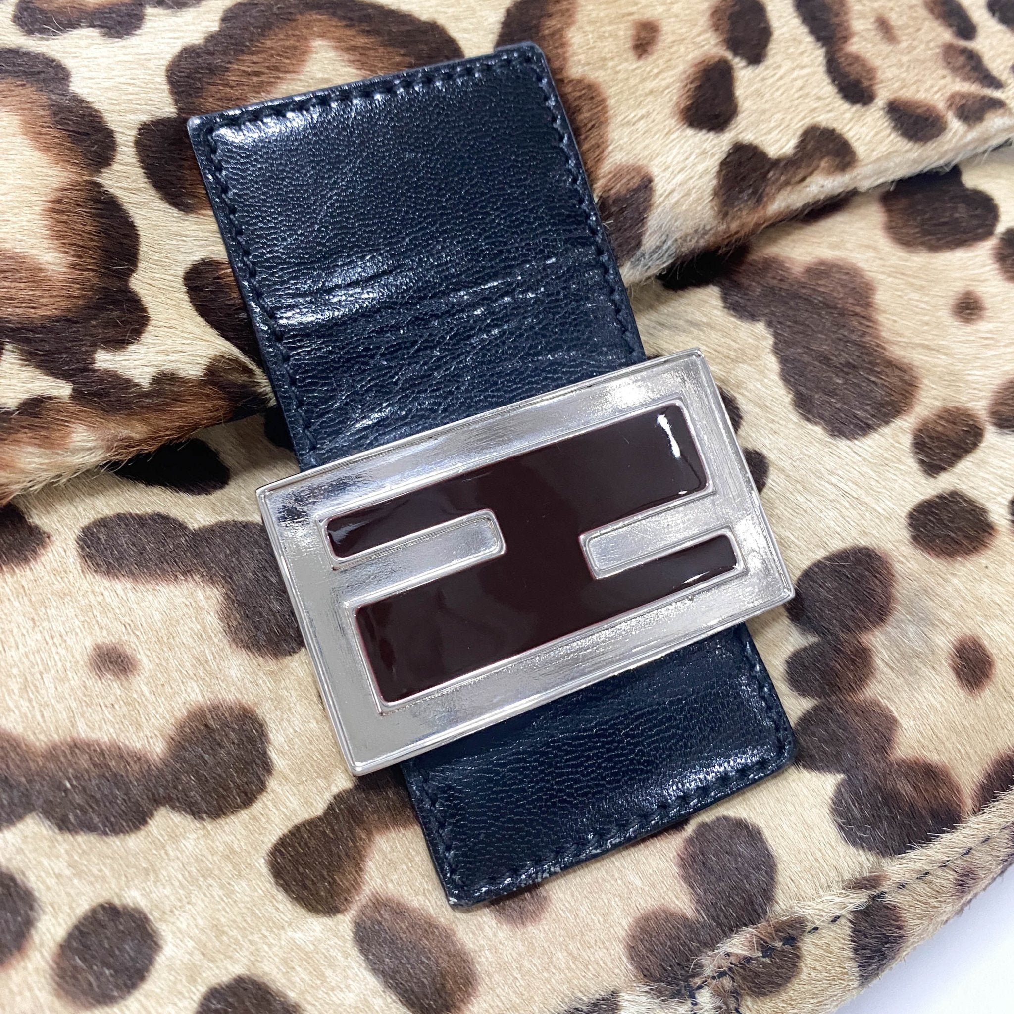 FENDI Mamma Baguette Leopard Print Pony Hair Shoulder Bag, in , Sold by HIVE PRELOVED - Shoulder Bags, ,