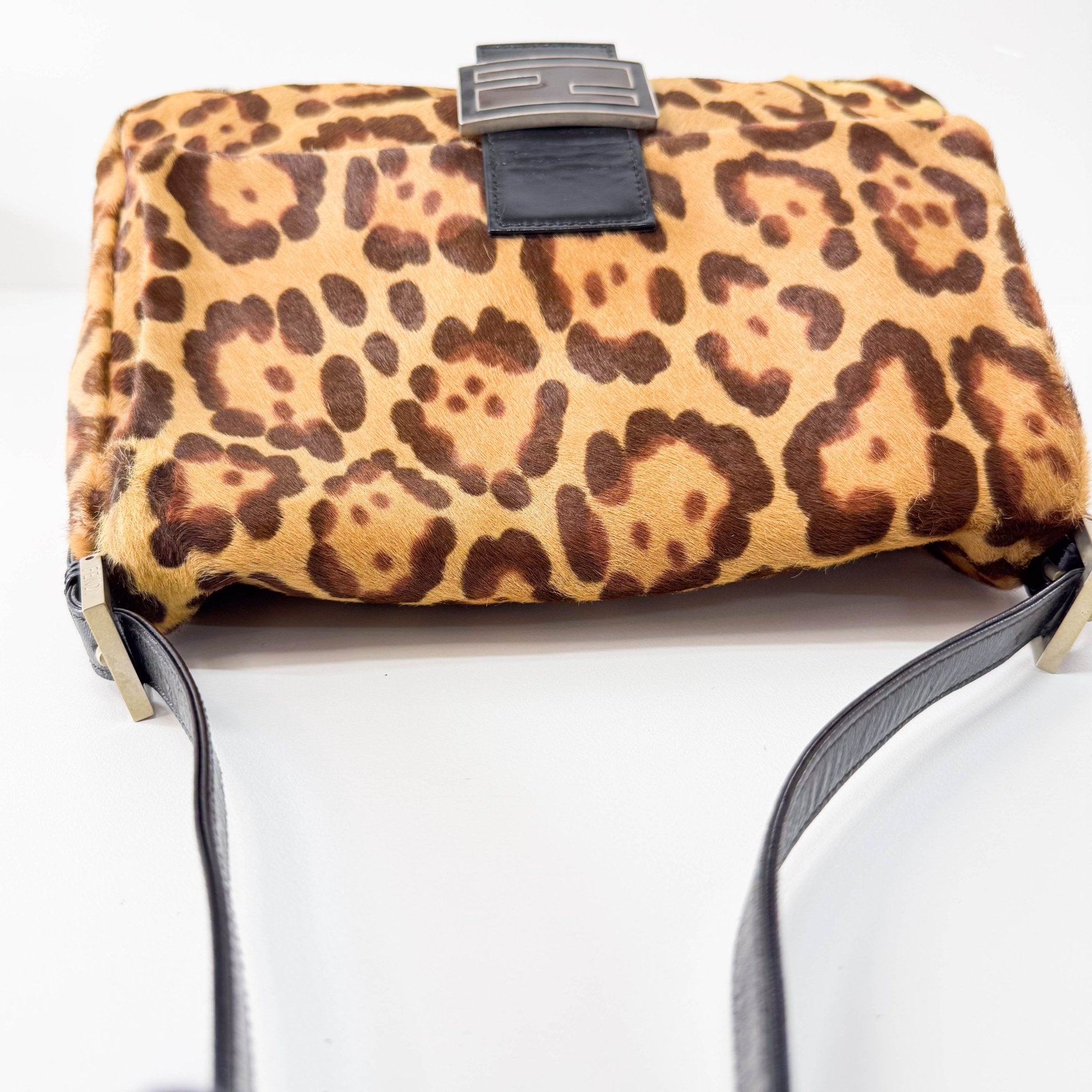 FENDI Mamma Baguette Leopard Print Pony Hair Shoulder Bag, in , Sold by HIVE PRELOVED - Shoulder Bags, ,