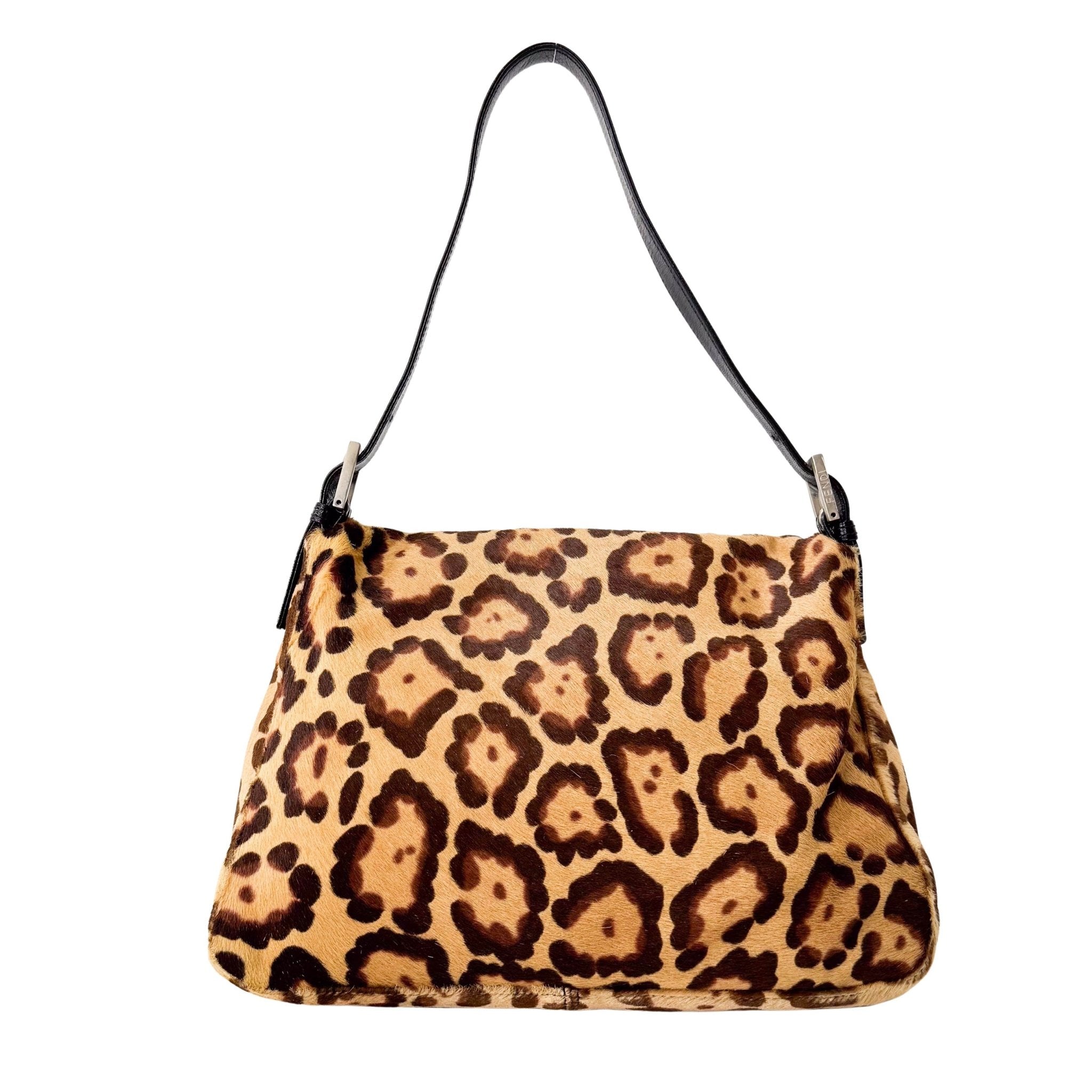 FENDI Mamma Baguette Leopard Print Pony Hair Shoulder Bag, in , Sold by HIVE PRELOVED - Shoulder Bags, ,