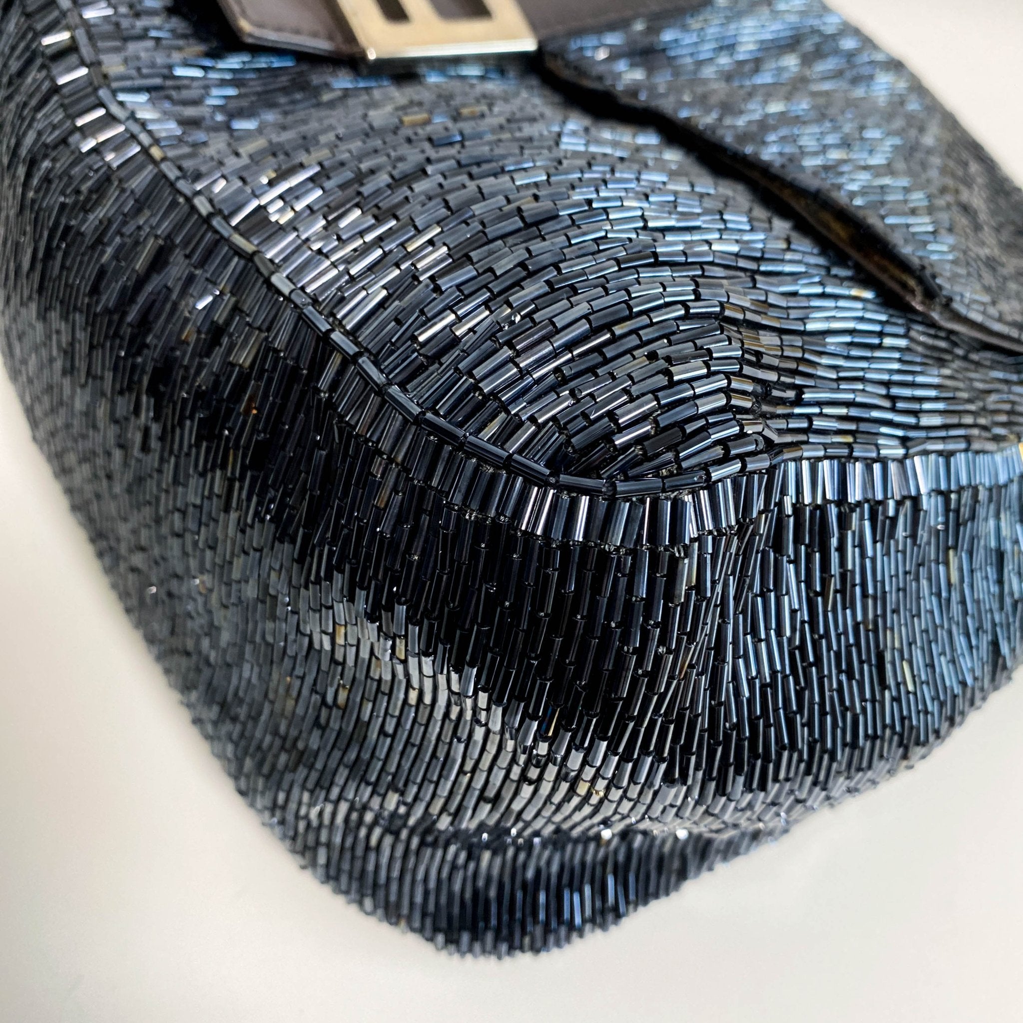 FENDI Mamma Baguette Metalic Blue Beaded Shoulder Bag, in , Sold by HIVE PRELOVED - Shoulder Bags, ,