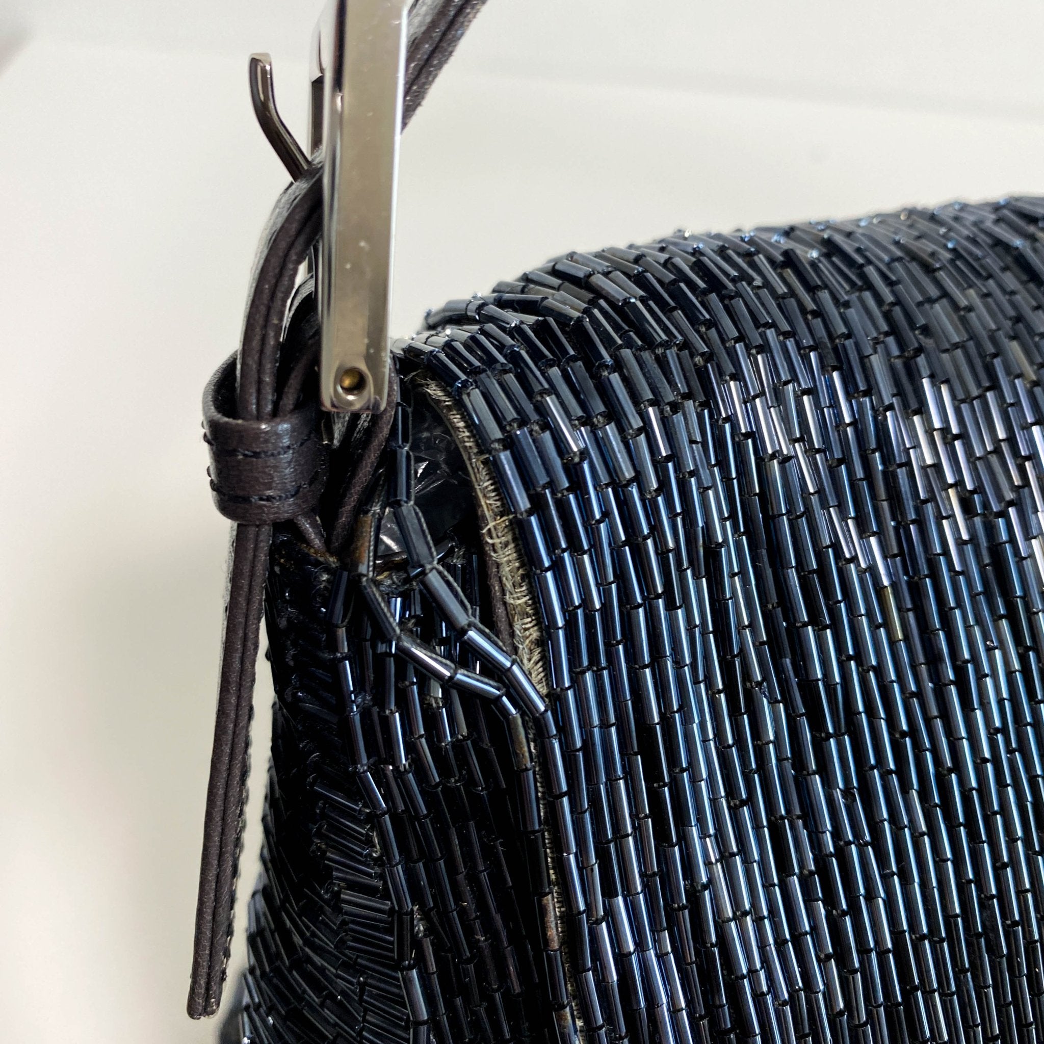 FENDI Mamma Baguette Metalic Blue Beaded Shoulder Bag, in , Sold by HIVE PRELOVED - Shoulder Bags, ,