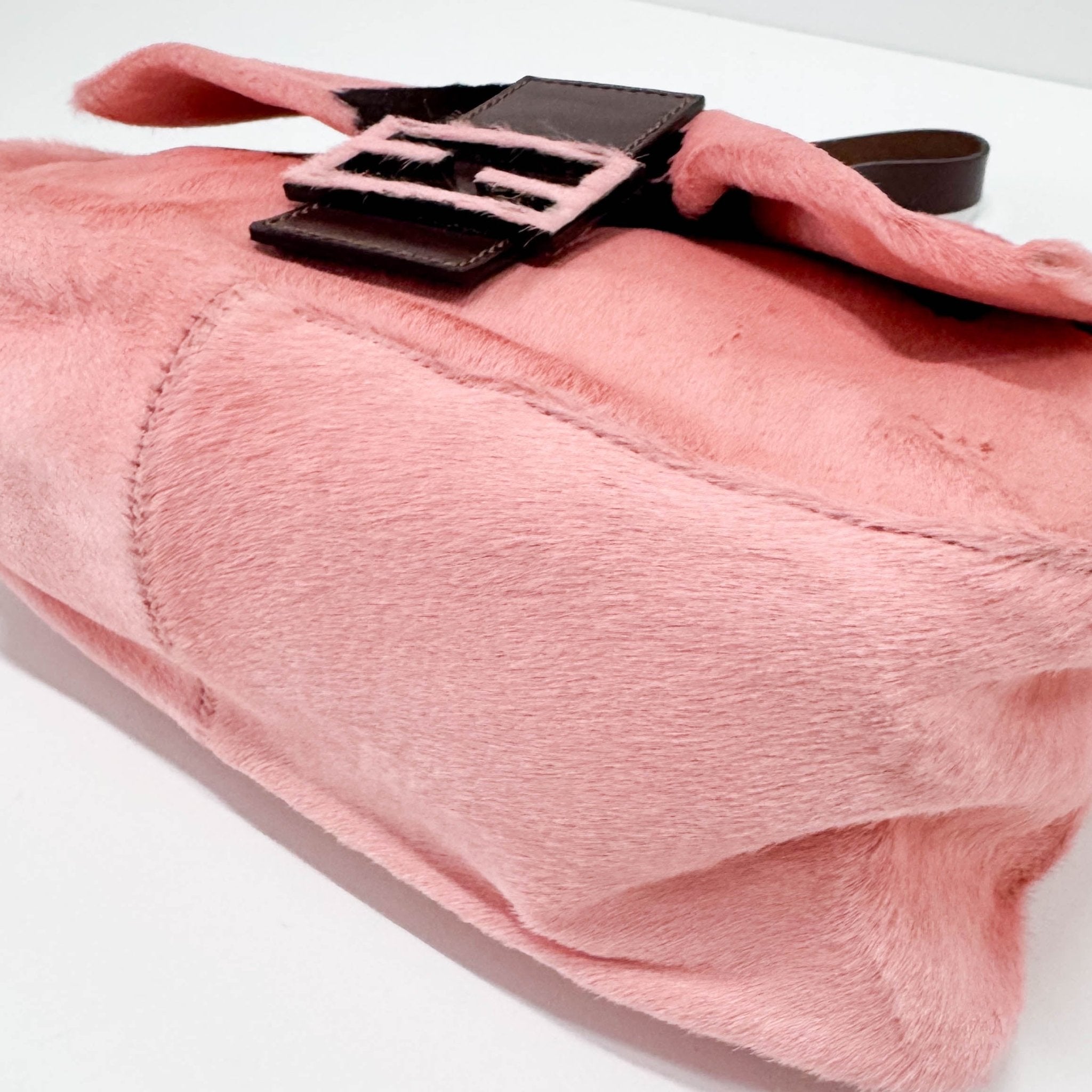 FENDI Mamma Baguette Pink Pony Hair Cow Print Shoulder Bag, in , Sold by HIVE PRELOVED - Shoulder Bags, ,