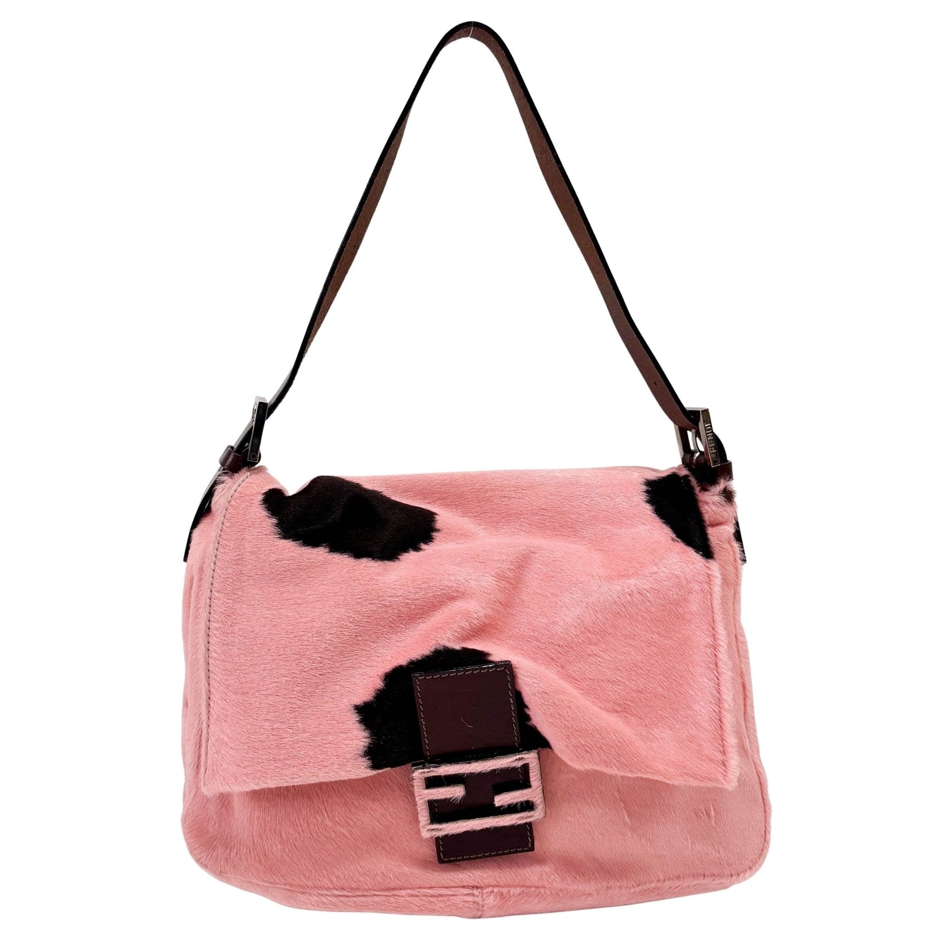 FENDI Mamma Baguette Pink Pony Hair Cow Print Shoulder Bag, in , Sold by HIVE PRELOVED - Shoulder Bags, ,