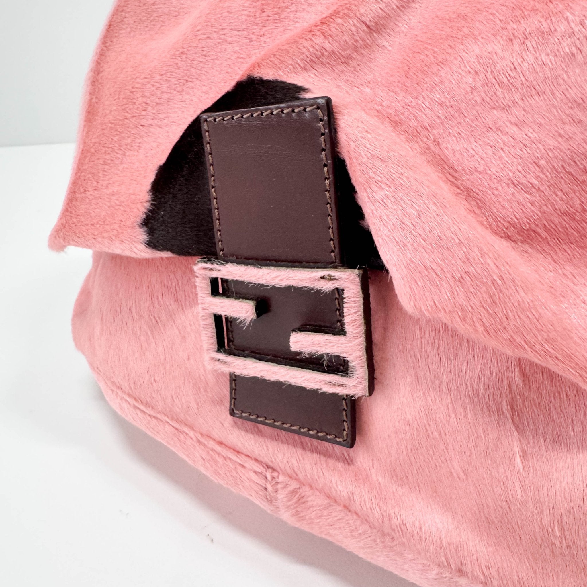 FENDI Mamma Baguette Pink Pony Hair Cow Print Shoulder Bag, in , Sold by HIVE PRELOVED - Shoulder Bags, ,