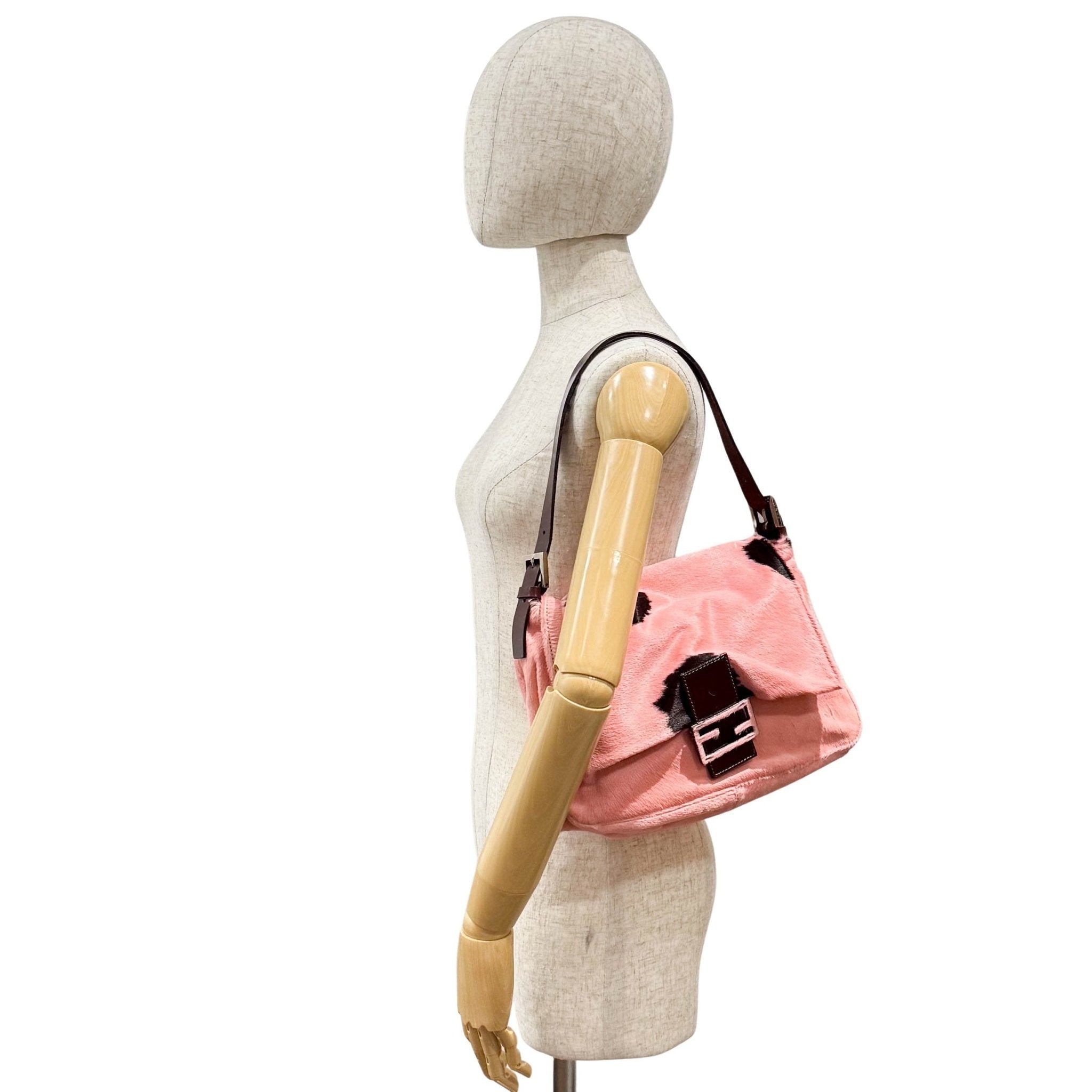 FENDI Mamma Baguette Pink Pony Hair Cow Print Shoulder Bag, in , Sold by HIVE PRELOVED - Shoulder Bags, ,