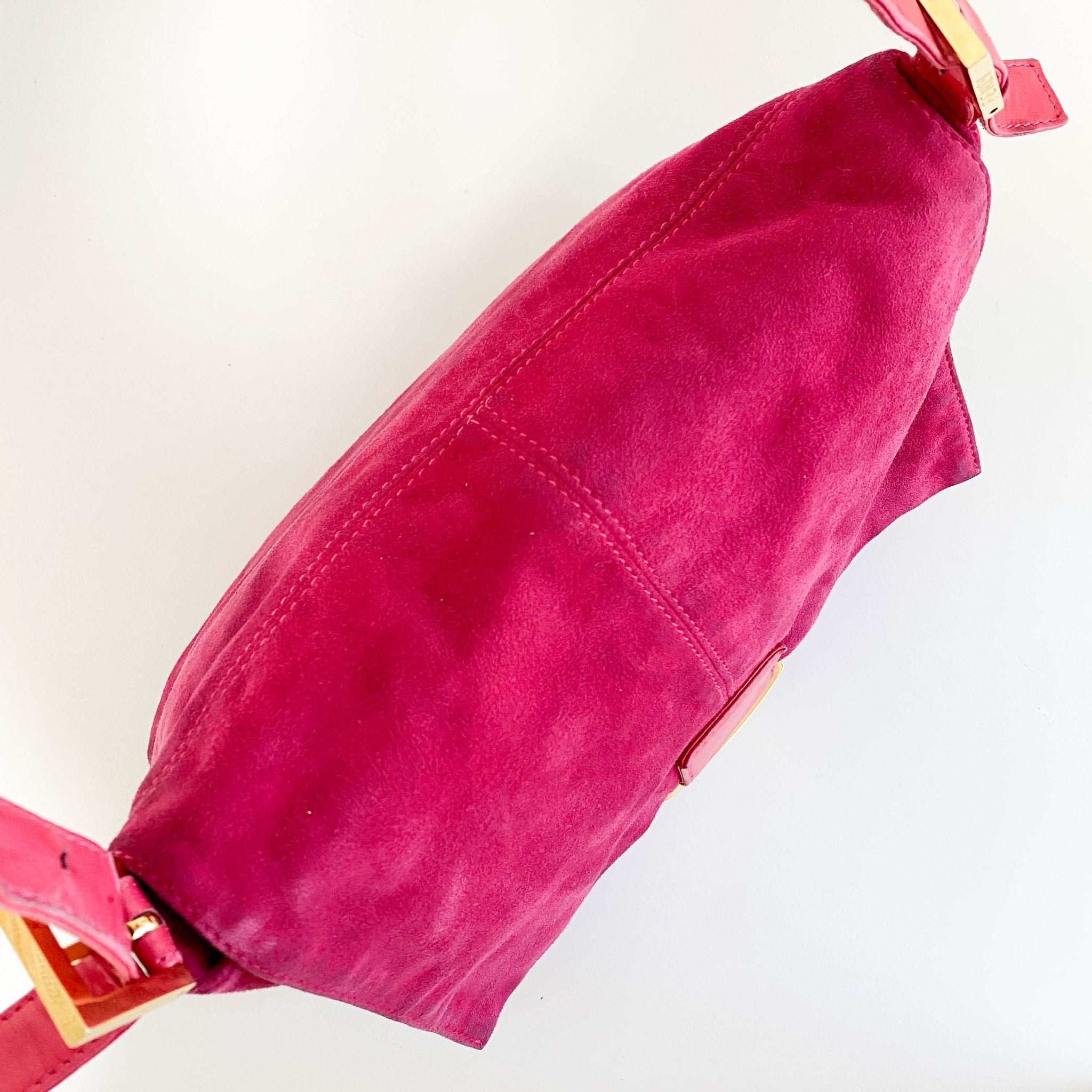 FENDI Mamma Baguette Pink Suede Shoulder Bag, in , Sold by HIVE PRELOVED - Shoulder Bags, ,