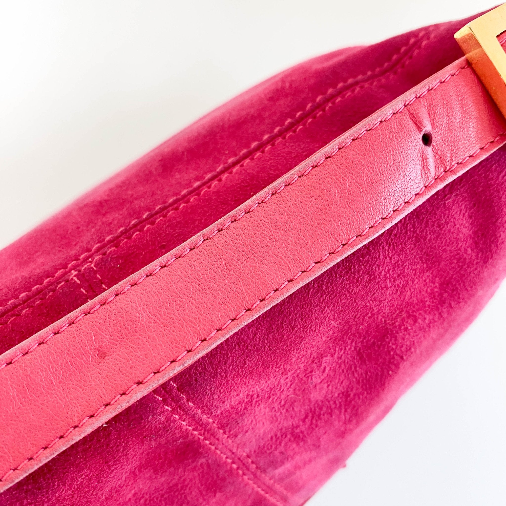 FENDI Mamma Baguette Pink Suede Shoulder Bag, in , Sold by HIVE PRELOVED - Shoulder Bags, ,