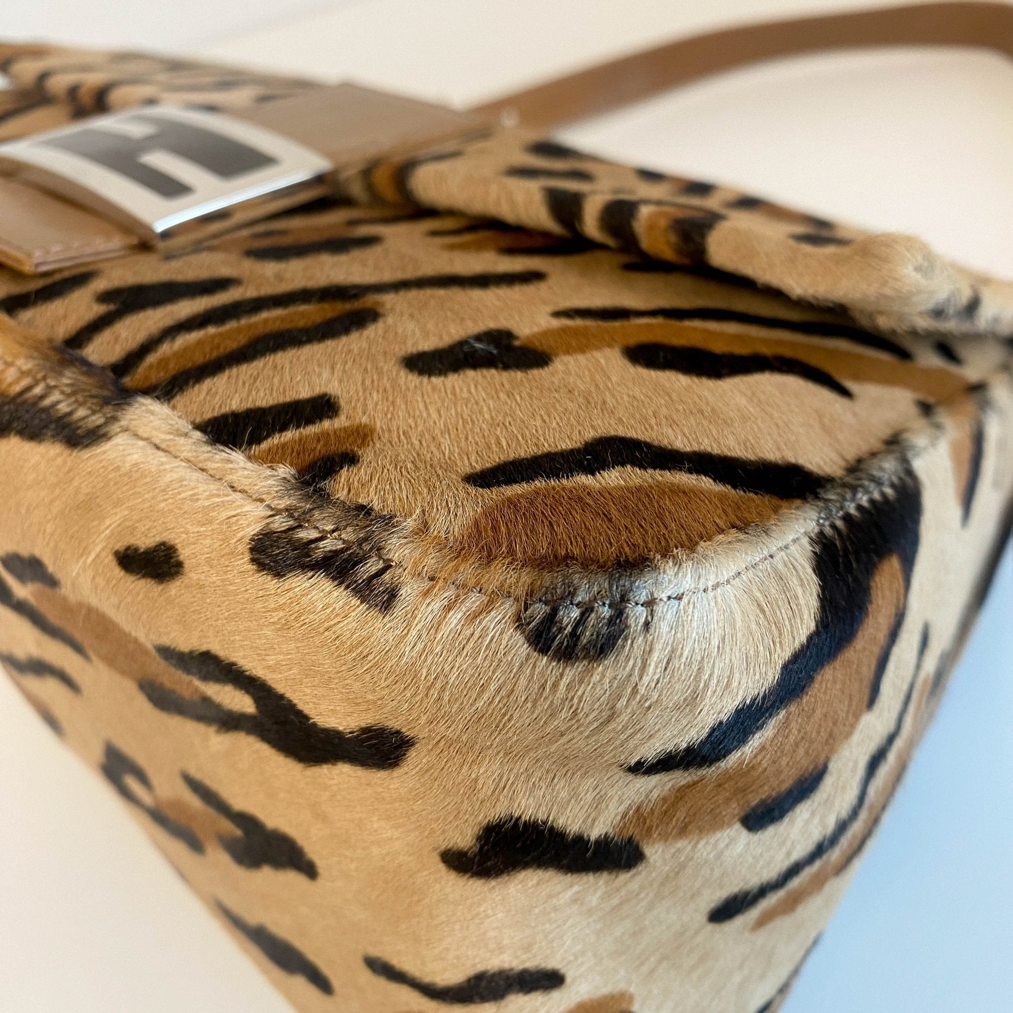 FENDI Mamma Baguette Pony Hair Leopard Print Shoulder Bag, in , Sold by HIVE PRELOVED - Shoulder Bags, ,