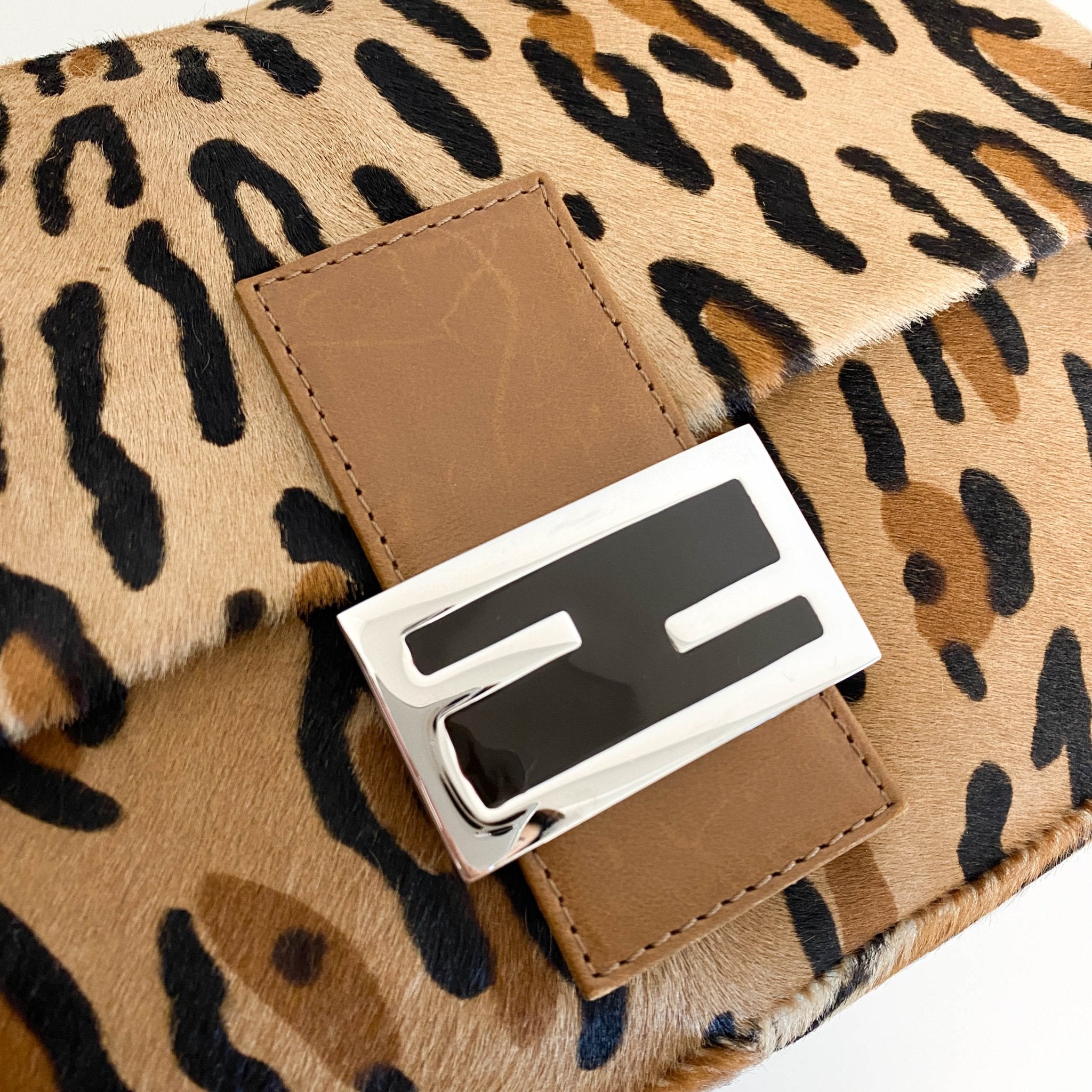 FENDI Mamma Baguette Pony Hair Leopard Print Shoulder Bag, in , Sold by HIVE PRELOVED - Shoulder Bags, ,