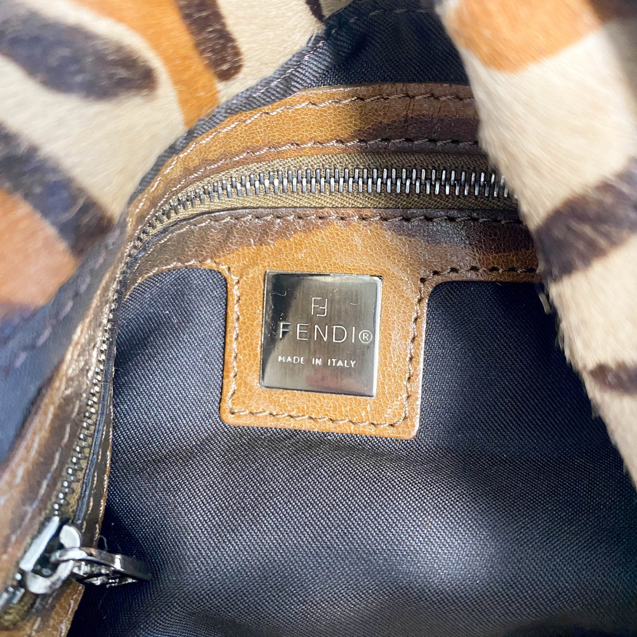 FENDI Mamma Baguette Pony Hair Leopard Print Shoulder Bag, in , Sold by HIVE PRELOVED - Shoulder Bags, ,