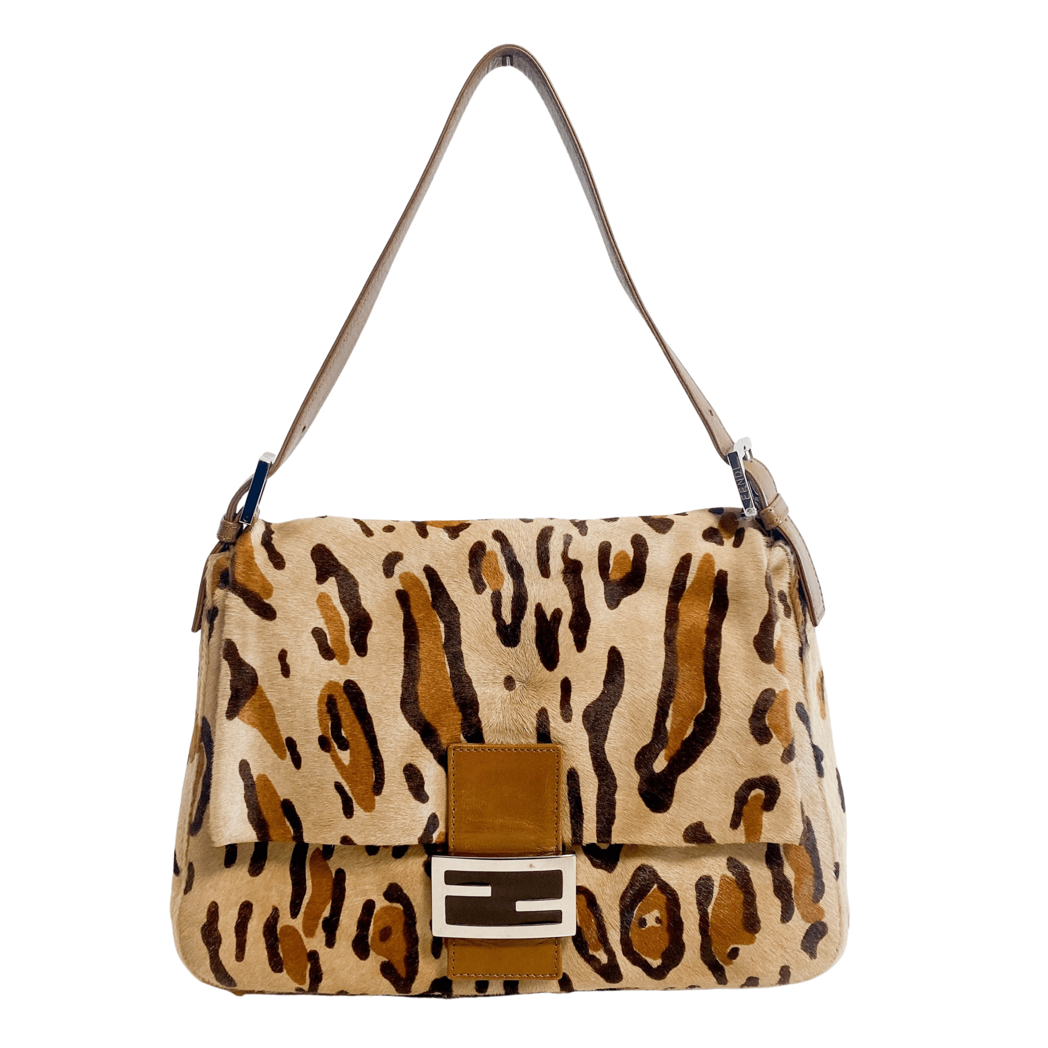 FENDI Mamma Baguette Pony Hair Leopard Print Shoulder Bag, in , Sold by HIVE PRELOVED - Shoulder Bags, ,