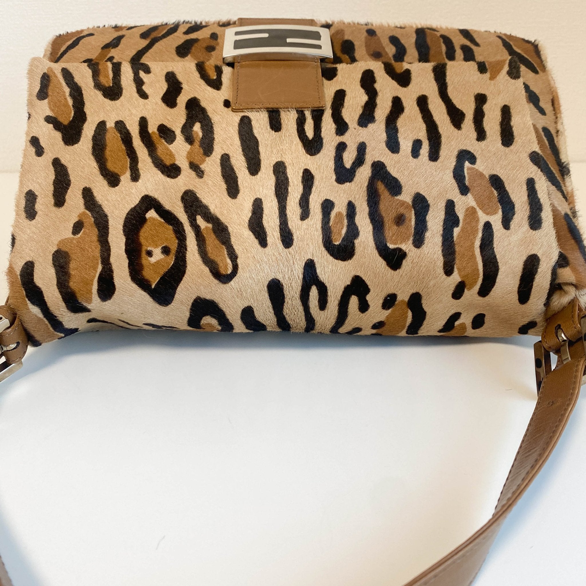 FENDI Mamma Baguette Pony Hair Leopard Print Shoulder Bag, in , Sold by HIVE PRELOVED - Shoulder Bags, ,