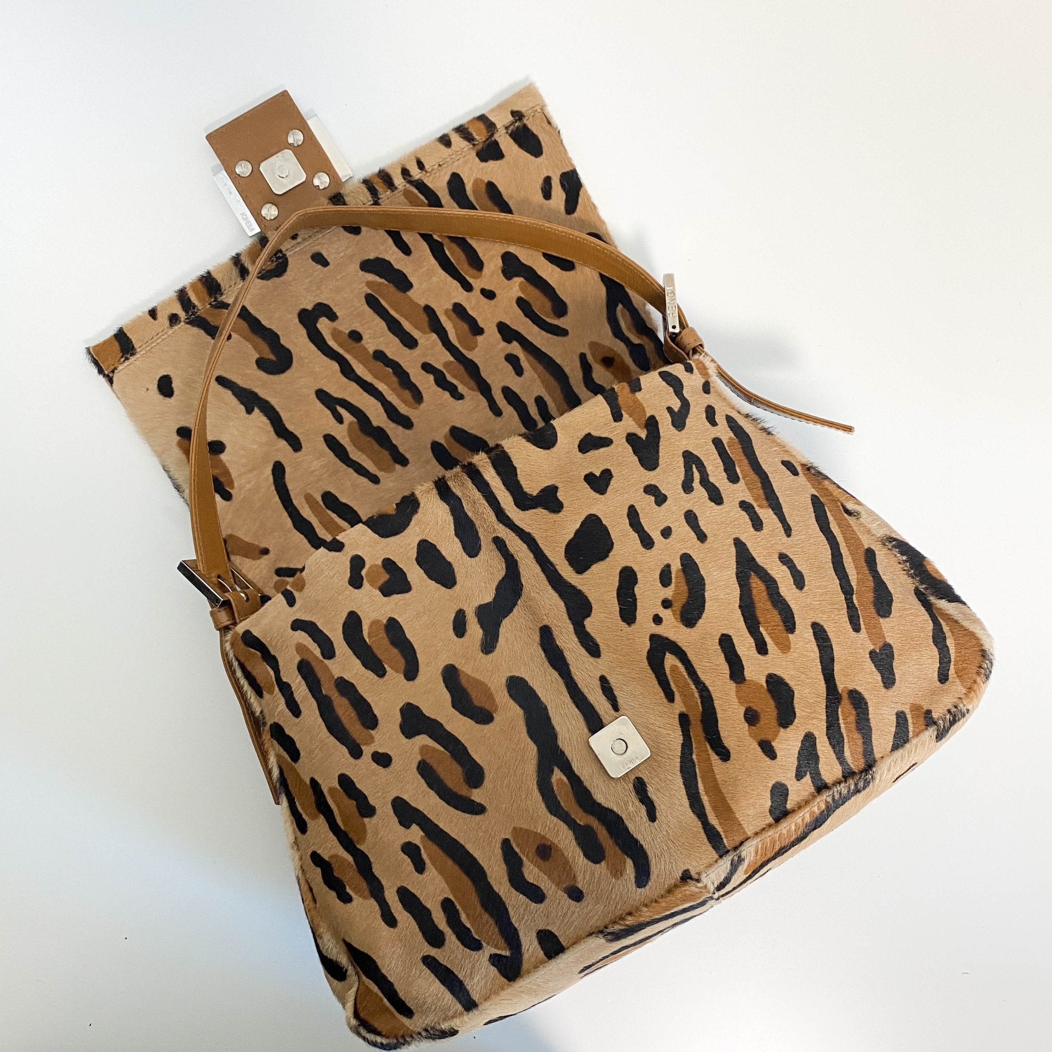 FENDI Mamma Baguette Pony Hair Leopard Print Shoulder Bag, in , Sold by HIVE PRELOVED - Shoulder Bags, ,