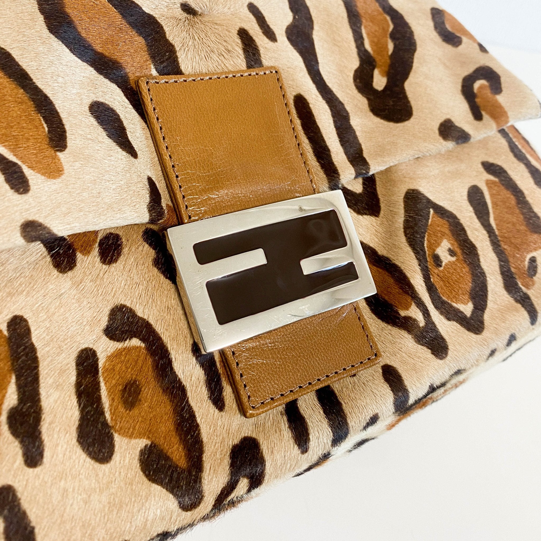 FENDI Mamma Baguette Pony Hair Leopard Print Shoulder Bag, in , Sold by HIVE PRELOVED - Shoulder Bags, ,