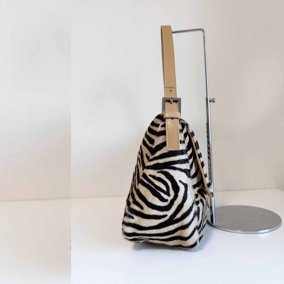FENDI Mamma Baguette Pony Hair Zebra Design Shoulder Bag, in , Sold by HIVE PRELOVED - Shoulder Bags, ,