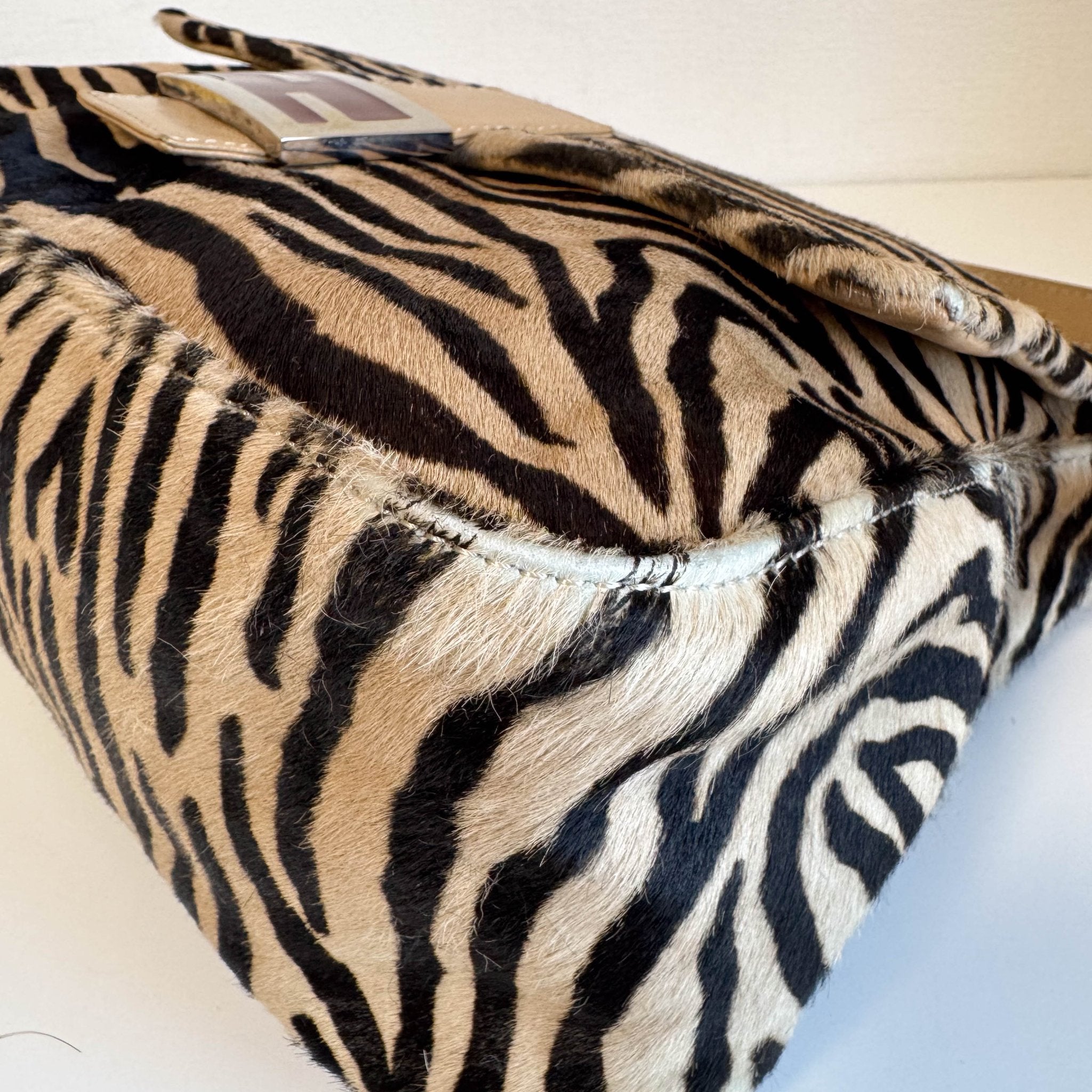 FENDI Mamma Baguette Pony Hair Zebra Design Shoulder Bag, in , Sold by HIVE PRELOVED - Shoulder Bags, ,