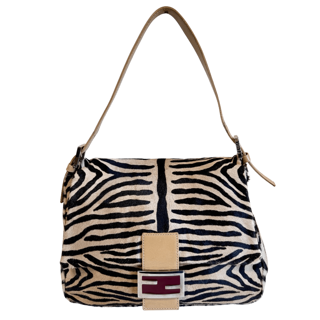 FENDI Mamma Baguette Pony Hair Zebra Design Shoulder Bag, in , Sold by HIVE PRELOVED - Shoulder Bags, ,