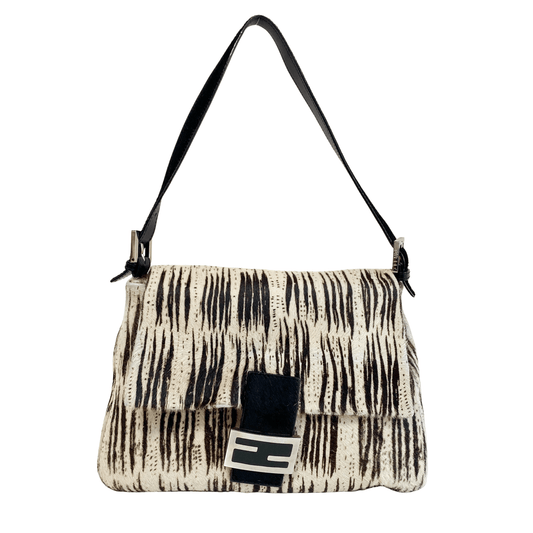 FENDI Mamma Baguette Pony Hair Zebra Print Shoulder Bag, in , Sold by HIVE PRELOVED - Shoulder Bags, ,