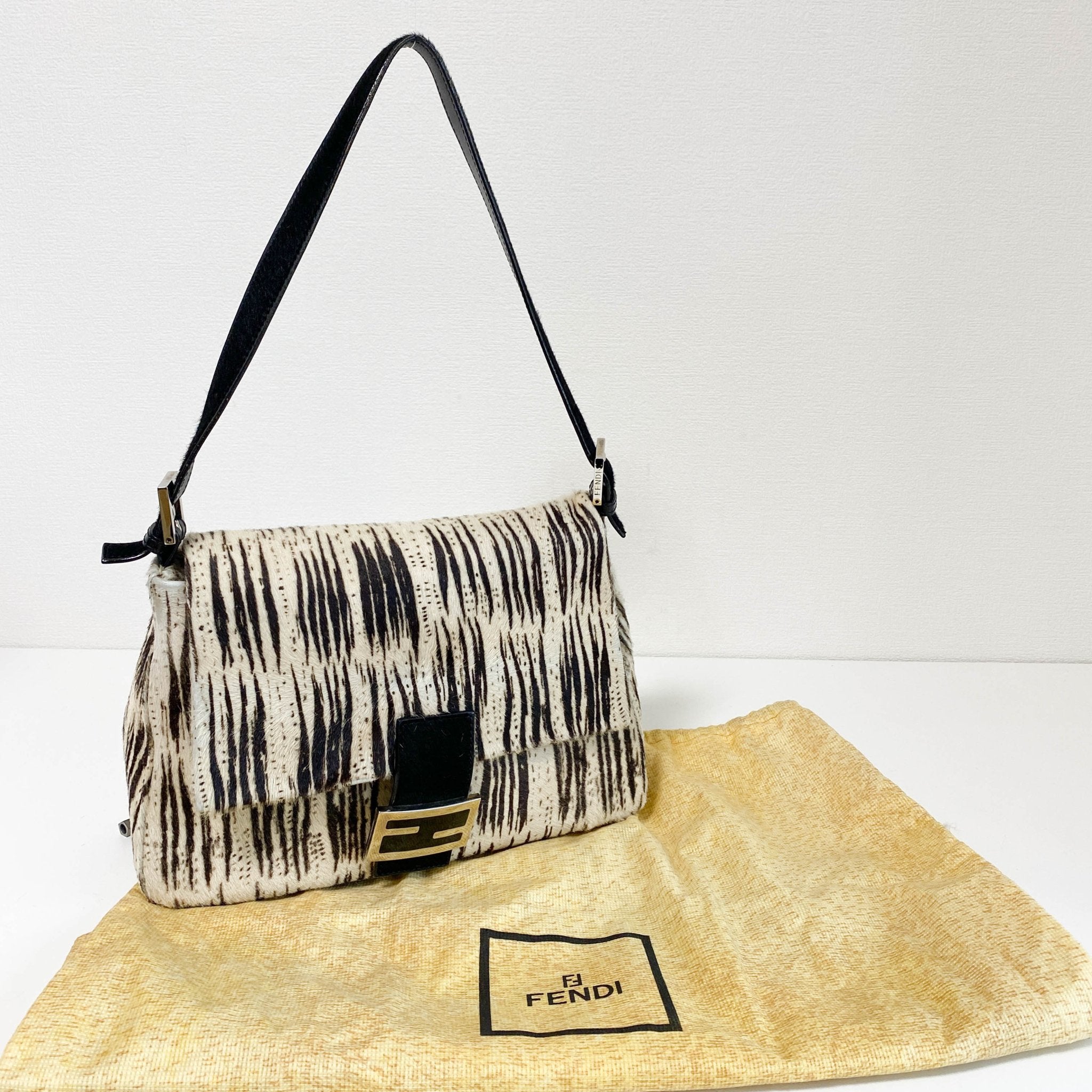 FENDI Mamma Baguette Pony Hair Zebra Print Shoulder Bag, in , Sold by HIVE PRELOVED - Shoulder Bags, ,