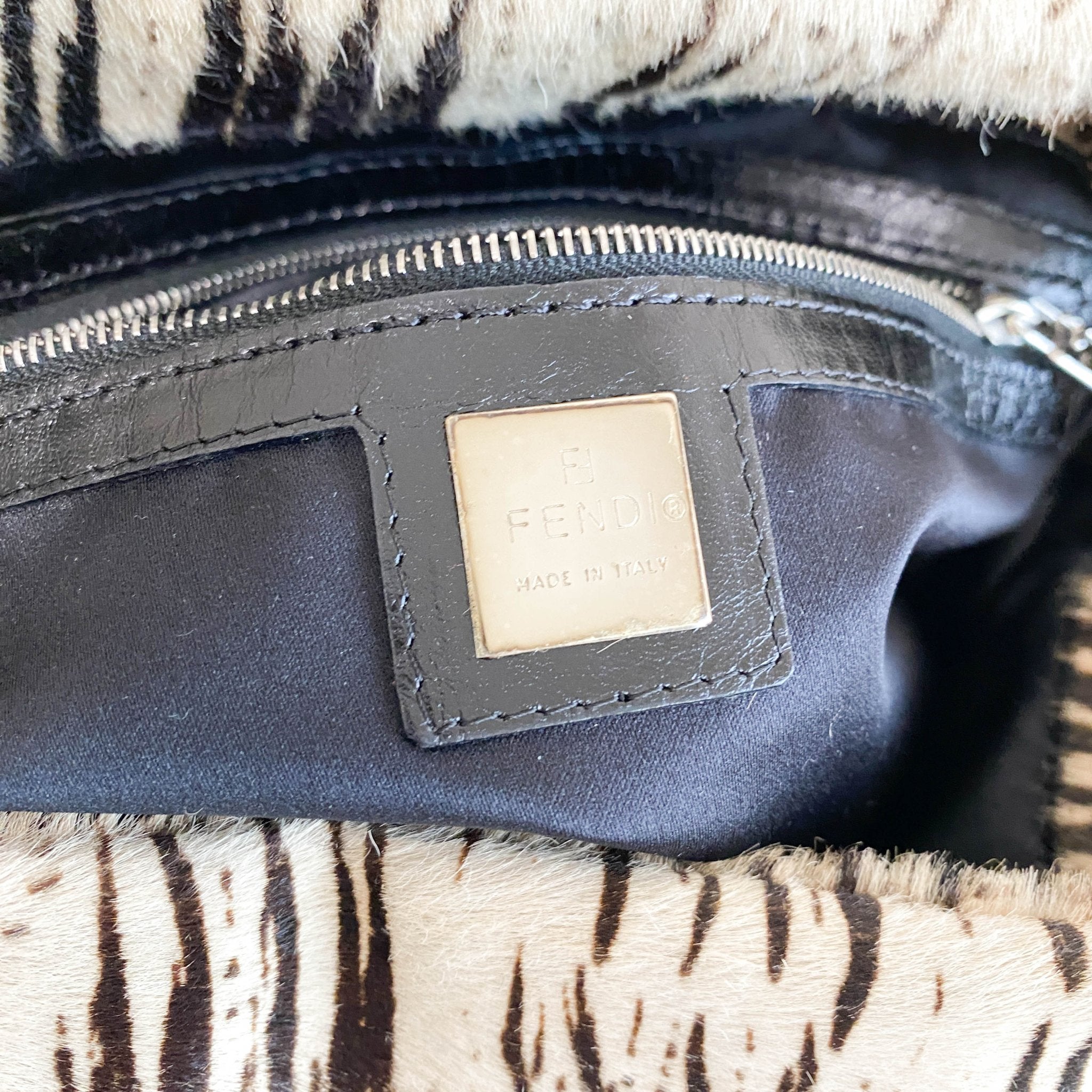 FENDI Mamma Baguette Pony Hair Zebra Print Shoulder Bag, in , Sold by HIVE PRELOVED - Shoulder Bags, ,