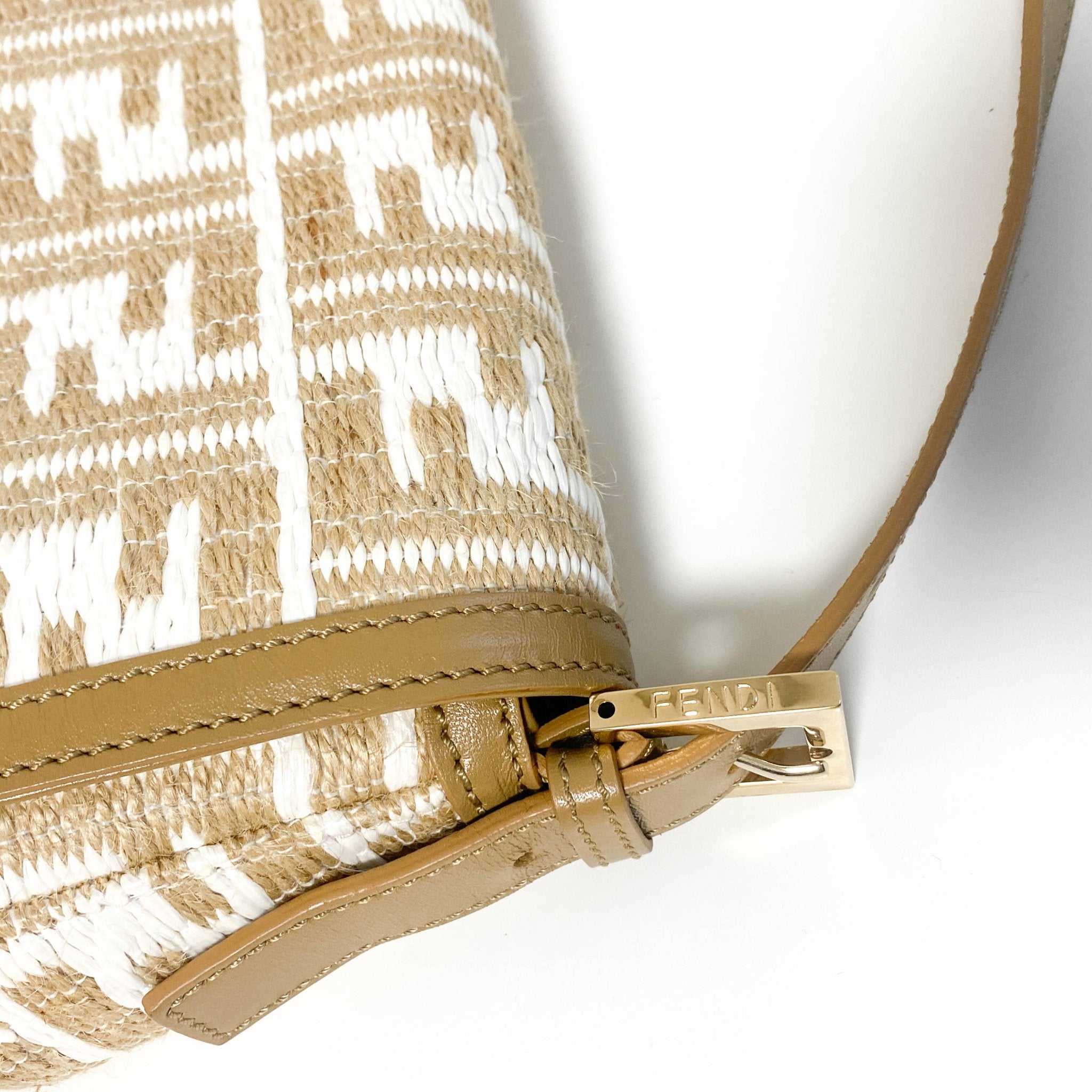 FENDI Mamma Baguette Raffia Zucca Shoulder Bag, in , Sold by HIVE PRELOVED - Shoulder Bags, ,