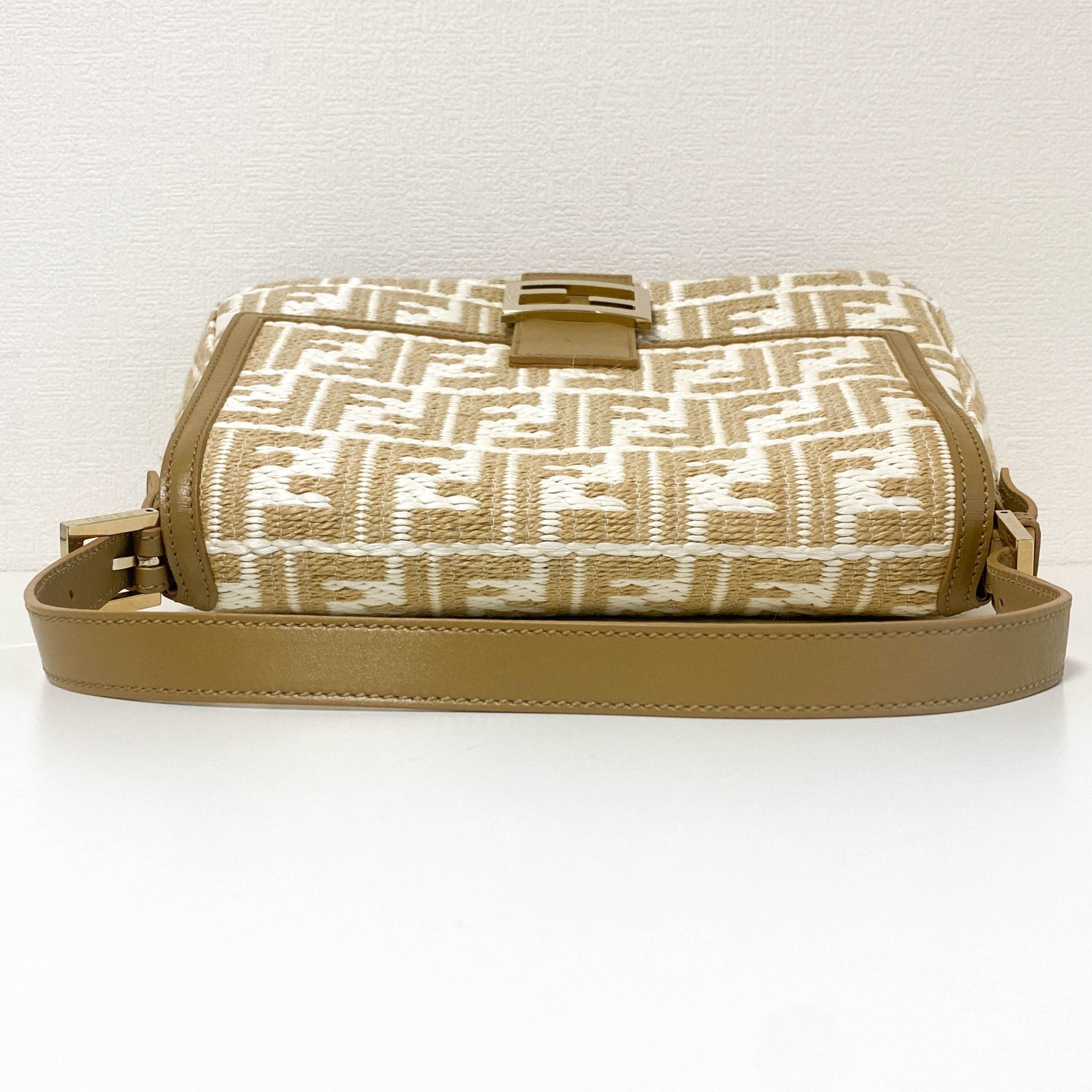 FENDI Mamma Baguette Raffia Zucca Shoulder Bag, in , Sold by HIVE PRELOVED - Shoulder Bags, ,