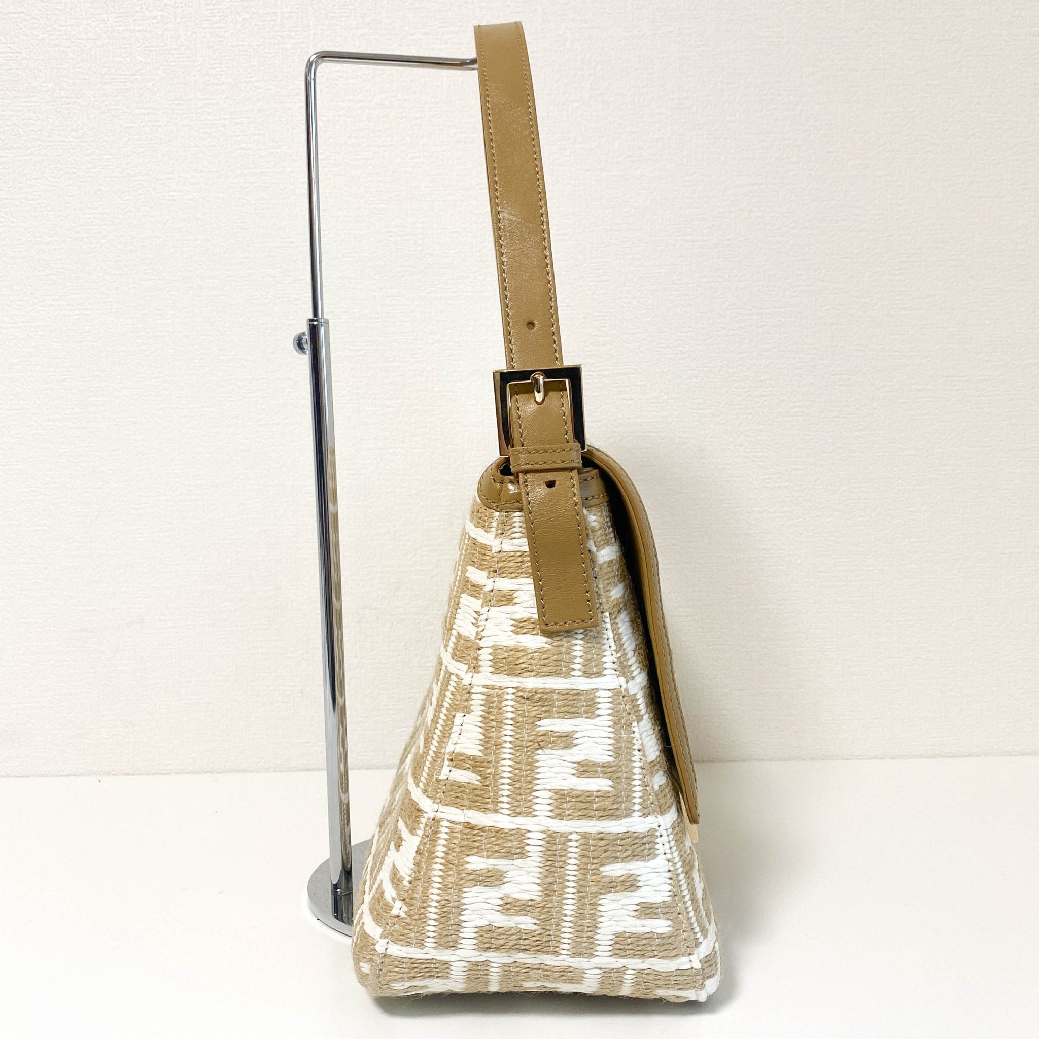 FENDI Mamma Baguette Raffia Zucca Shoulder Bag, in , Sold by HIVE PRELOVED - Shoulder Bags, ,