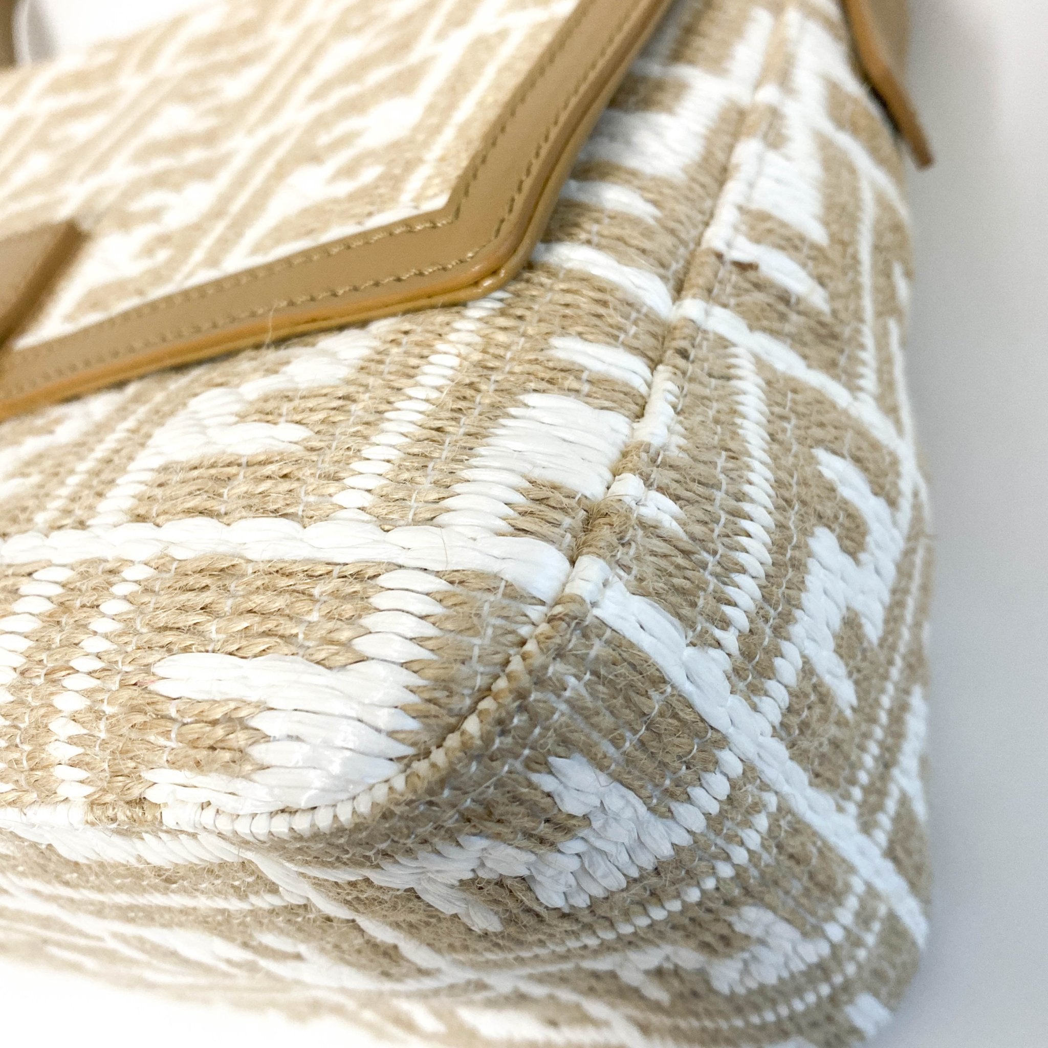 FENDI Mamma Baguette Raffia Zucca Shoulder Bag, in , Sold by HIVE PRELOVED - Shoulder Bags, ,