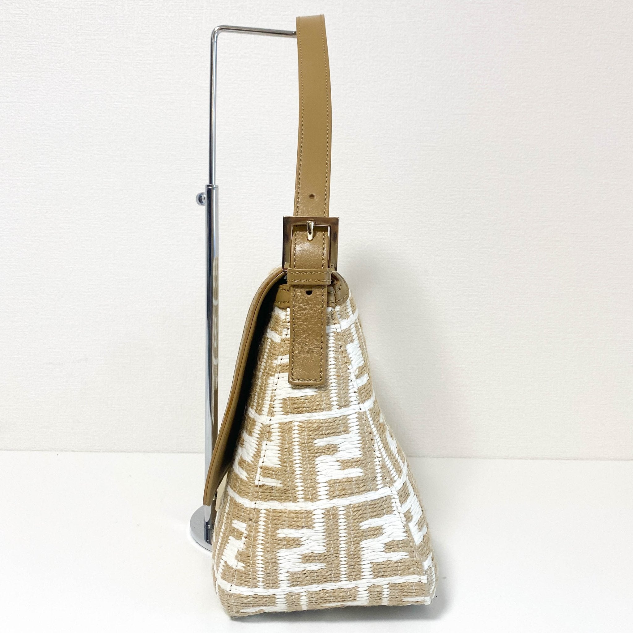FENDI Mamma Baguette Raffia Zucca Shoulder Bag, in , Sold by HIVE PRELOVED - Shoulder Bags, ,