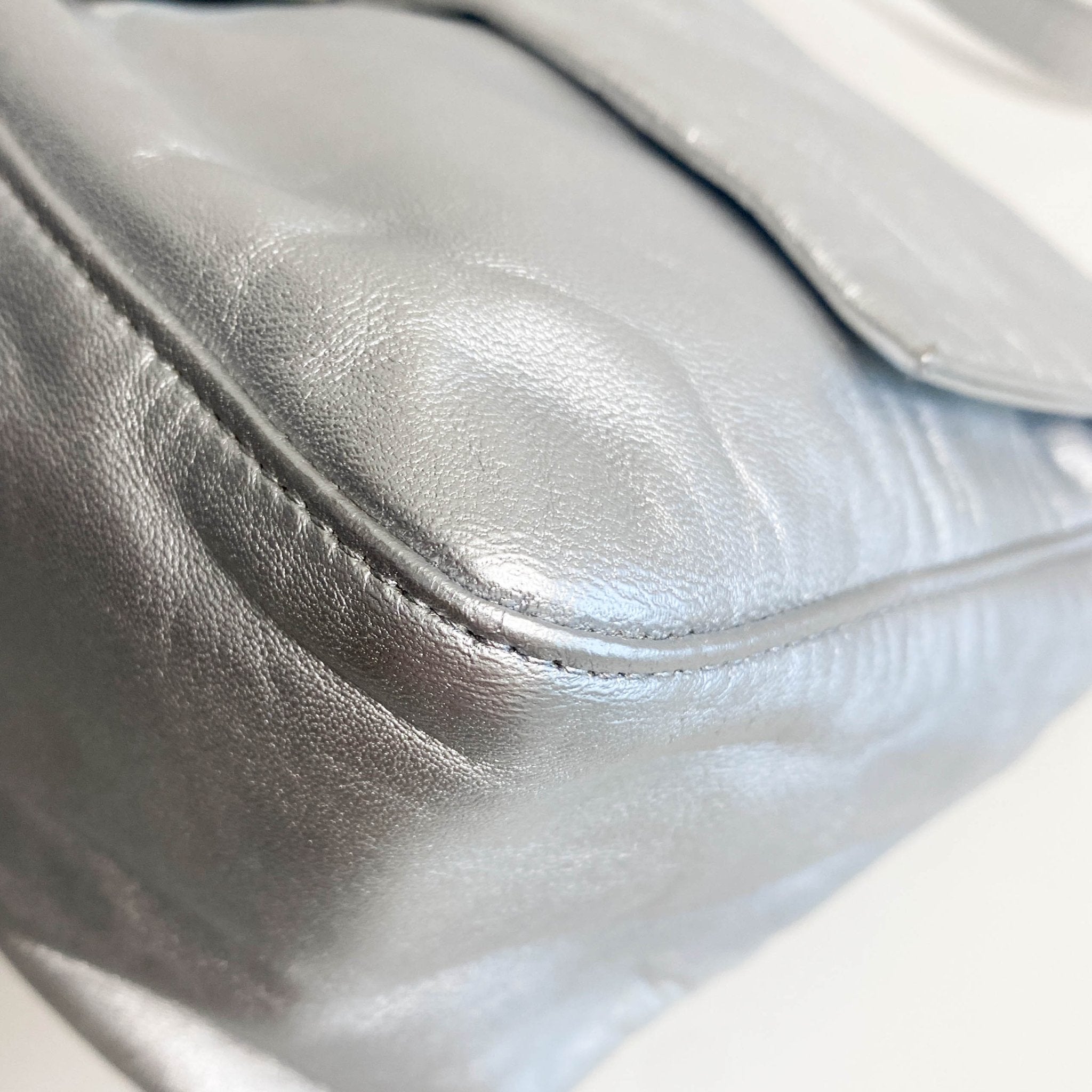 FENDI Mamma Baguette Silver Leather Shoulder Bag, in , Sold by HIVE PRELOVED - Shoulder Bags, ,