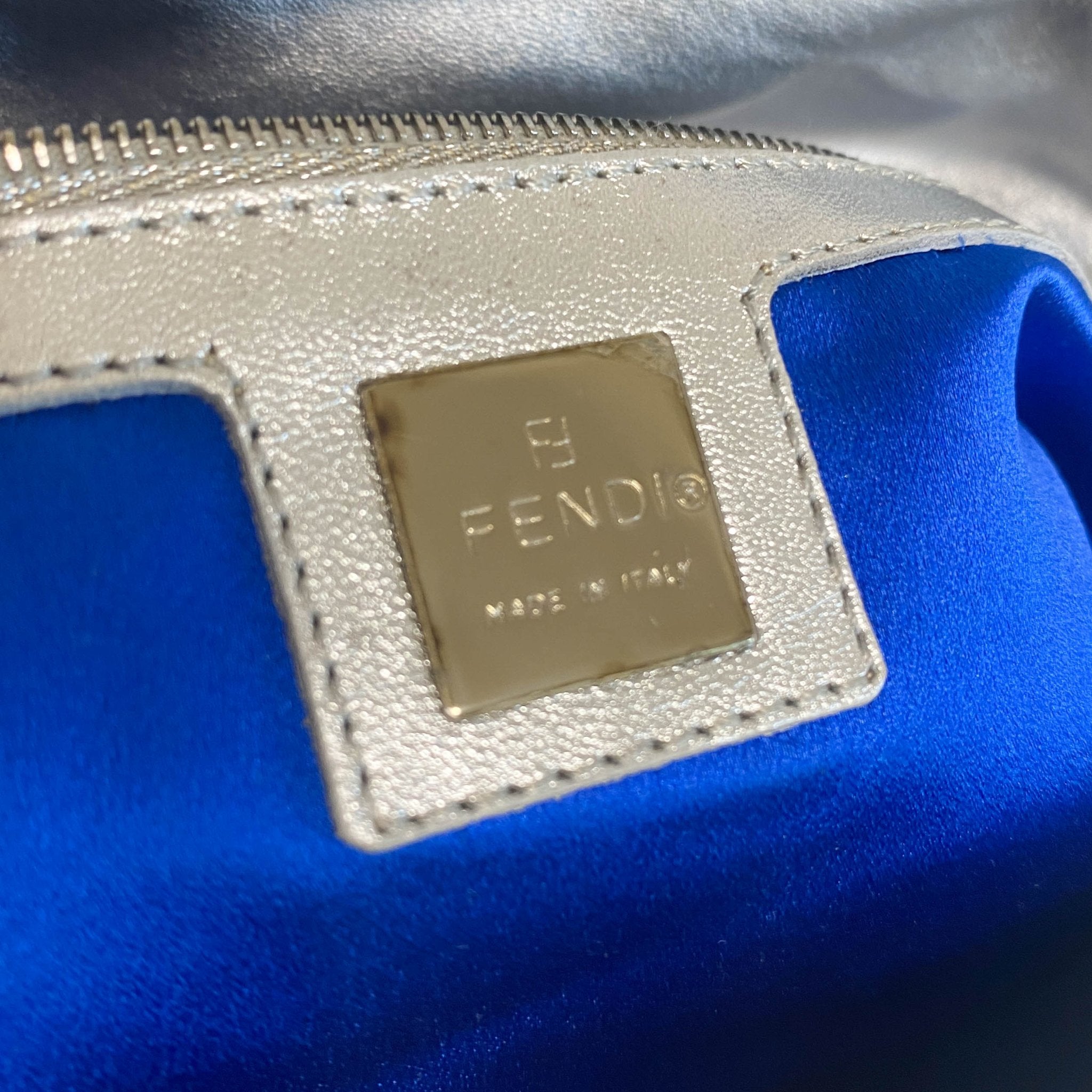 FENDI Mamma Baguette Silver Leather Shoulder Bag, in , Sold by HIVE PRELOVED - Shoulder Bags, ,