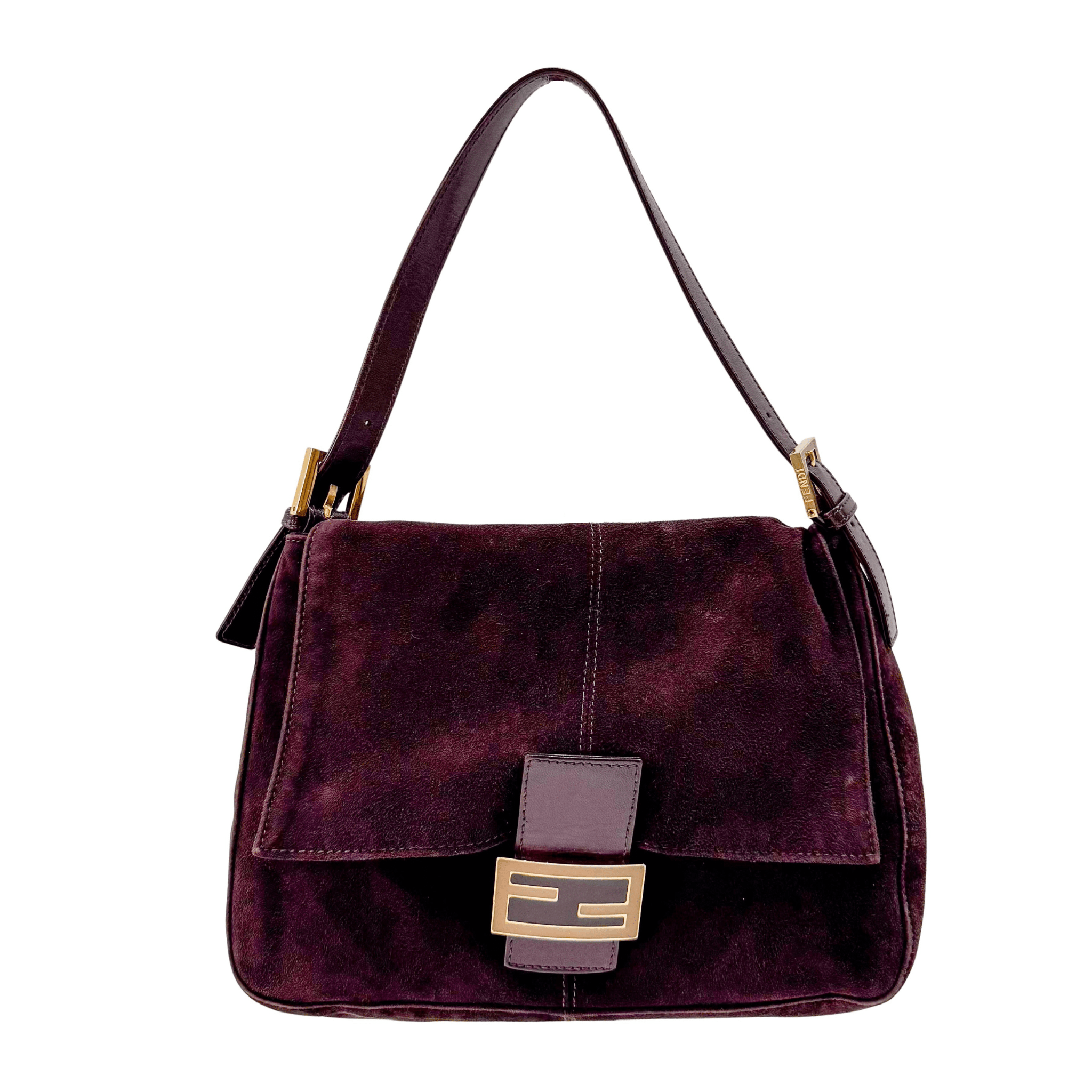FENDI Mamma Baguette Suede Brown Shoulder Bag, in , Sold by HIVE PRELOVED - Shoulder Bags, ,